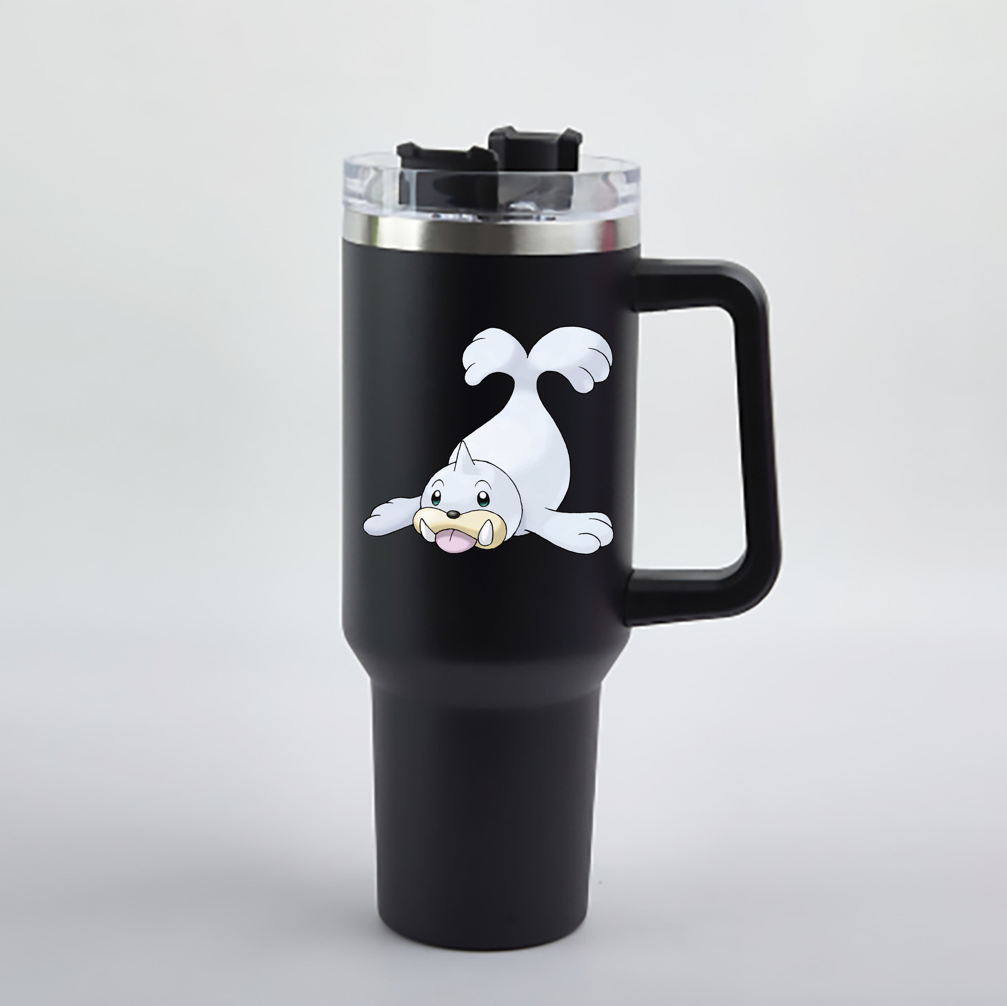 （画像用） ポケットモンスター Pokémon 1200mL車用タンブラー - クリスタルステッカー（プラスチックストロー付き）