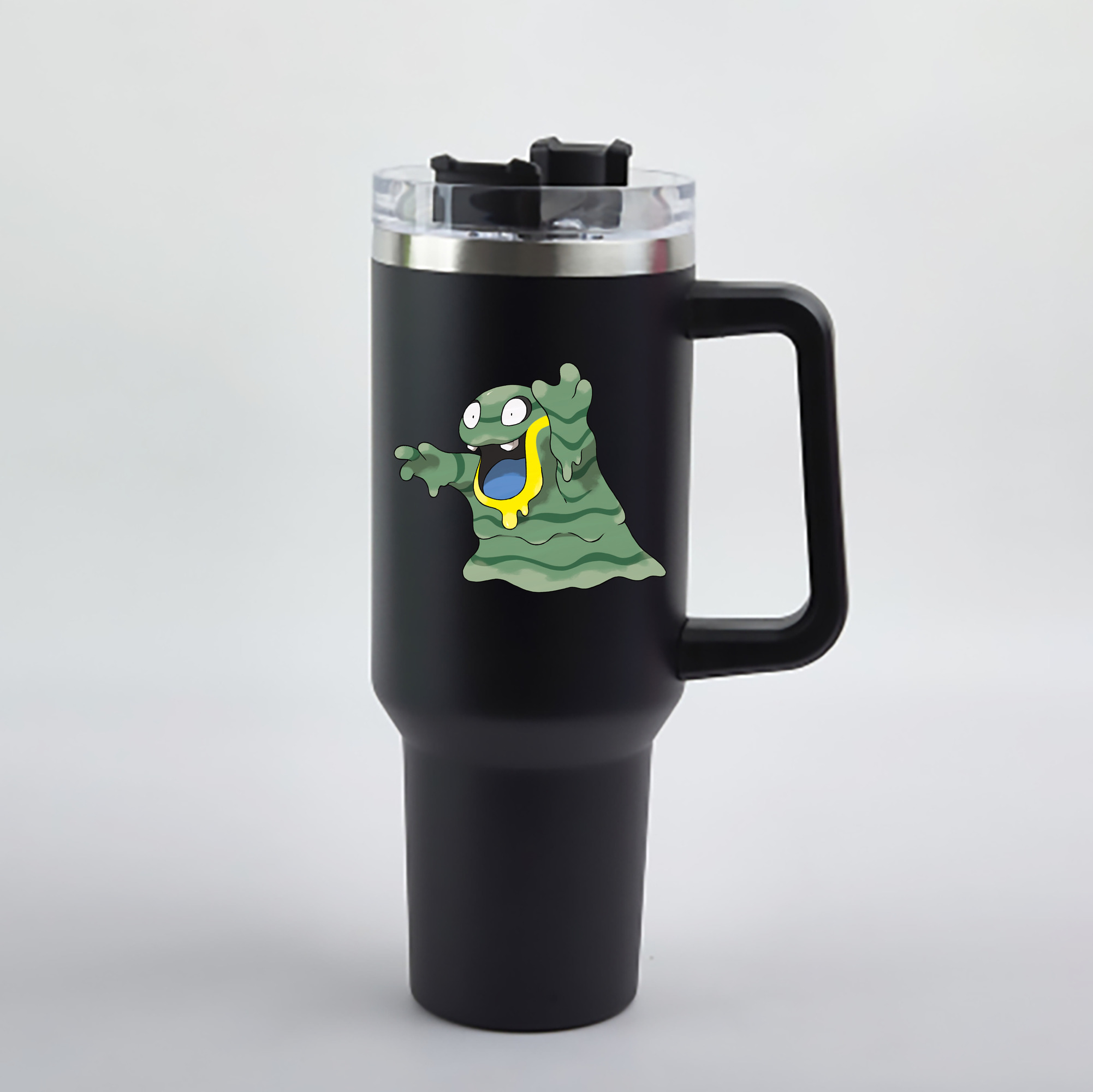 （画像用） ポケットモンスター Pokémon 1200mL車用タンブラー - クリスタルステッカー（プラスチックストロー付き）