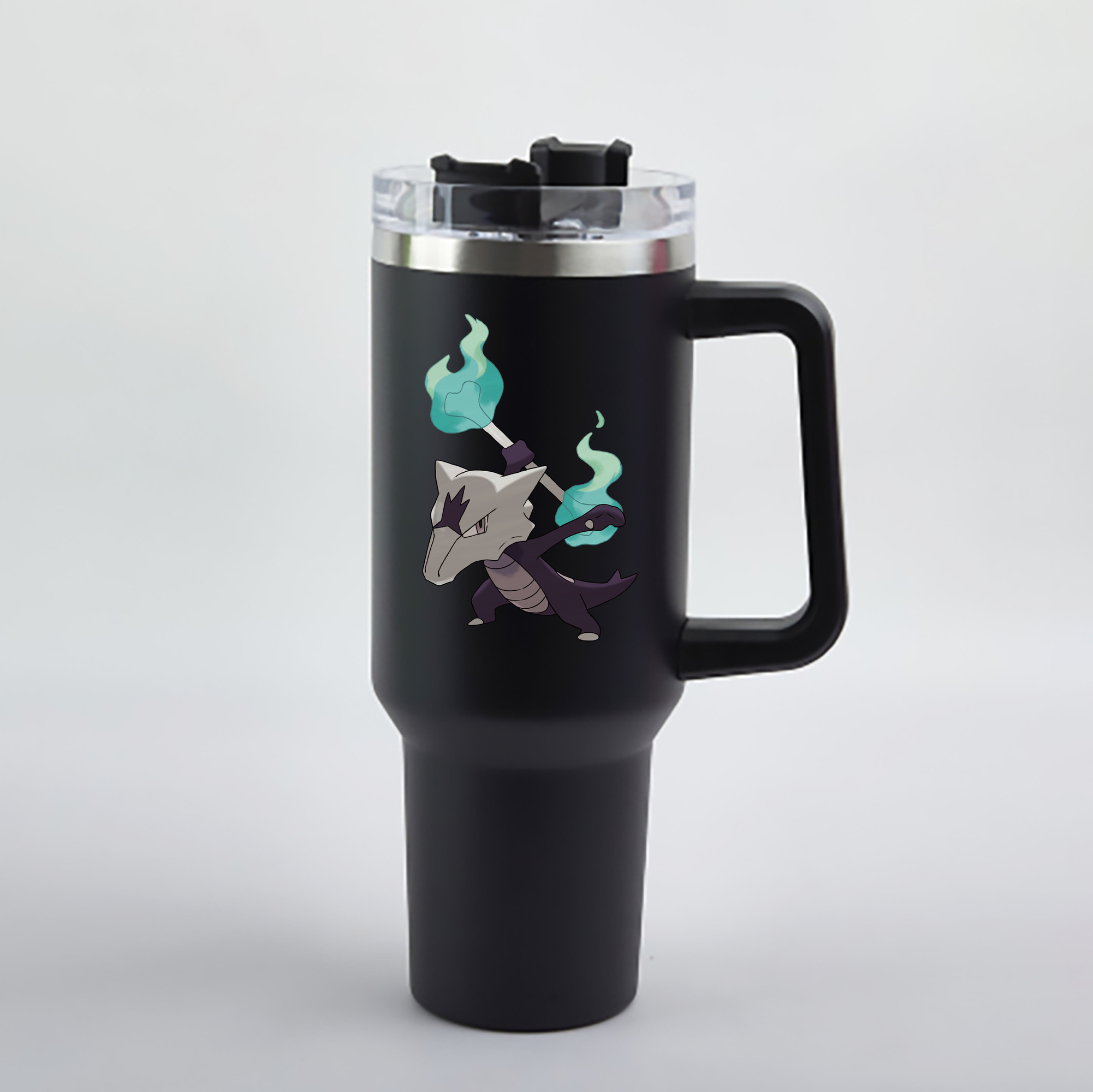 （画像用） ポケットモンスター Pokémon 1200mL車用タンブラー - クリスタルステッカー（プラスチックストロー付き）