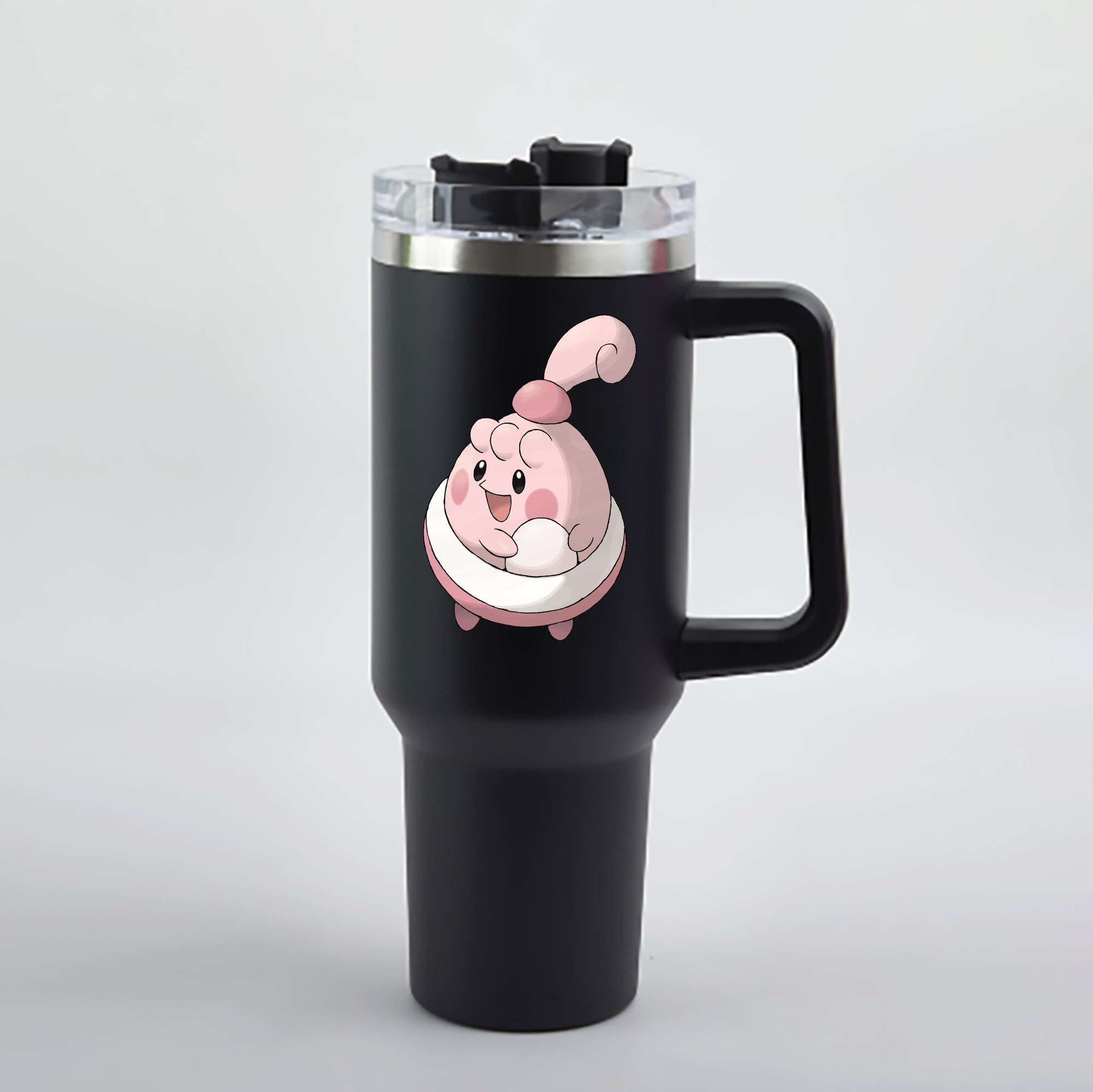 （画像用） ポケットモンスター Pokémon 1200mL車用タンブラー - クリスタルステッカー（プラスチックストロー付き）