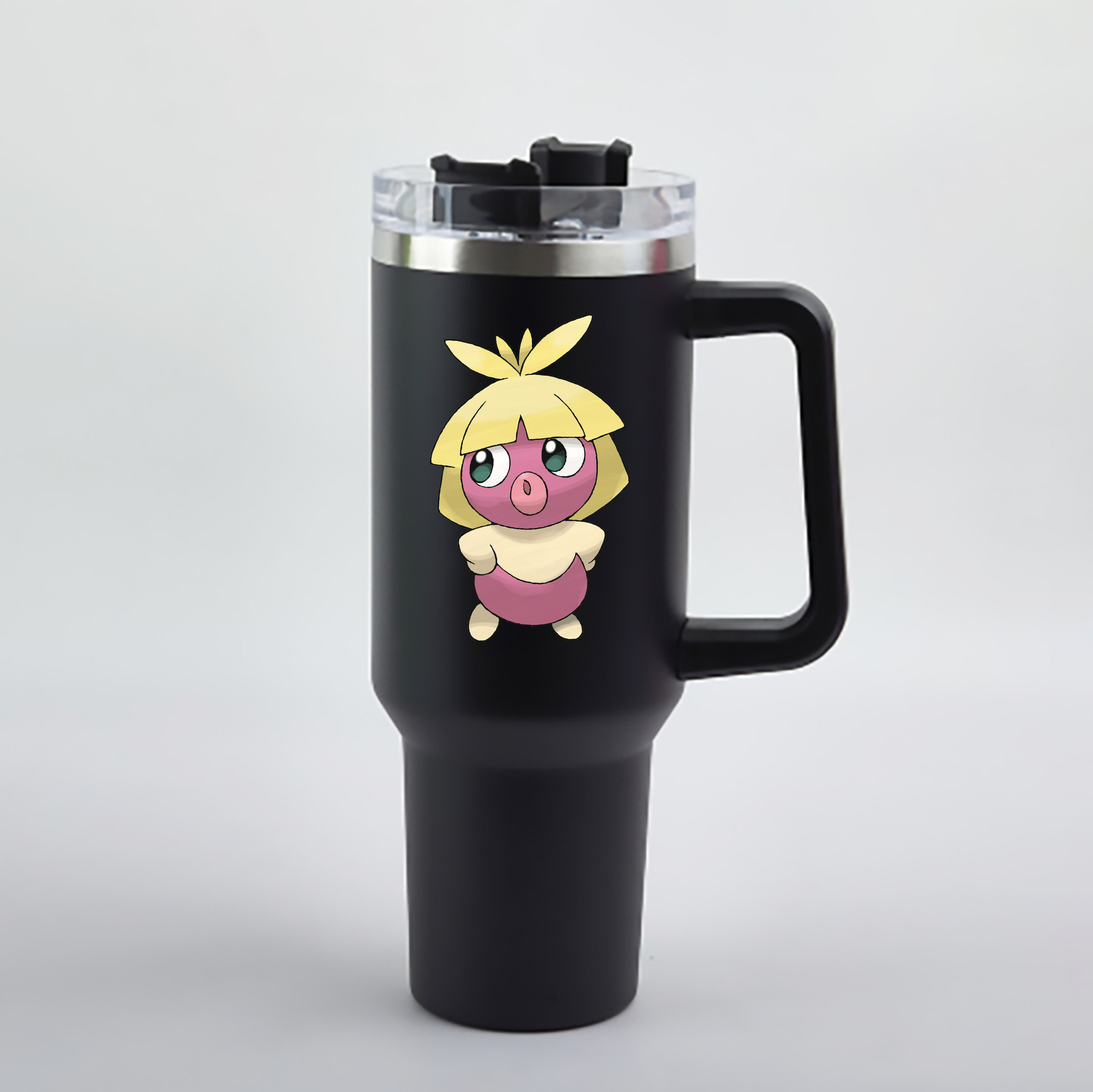 （画像用） ポケットモンスター Pokémon 1200mL車用タンブラー - クリスタルステッカー（プラスチックストロー付き）