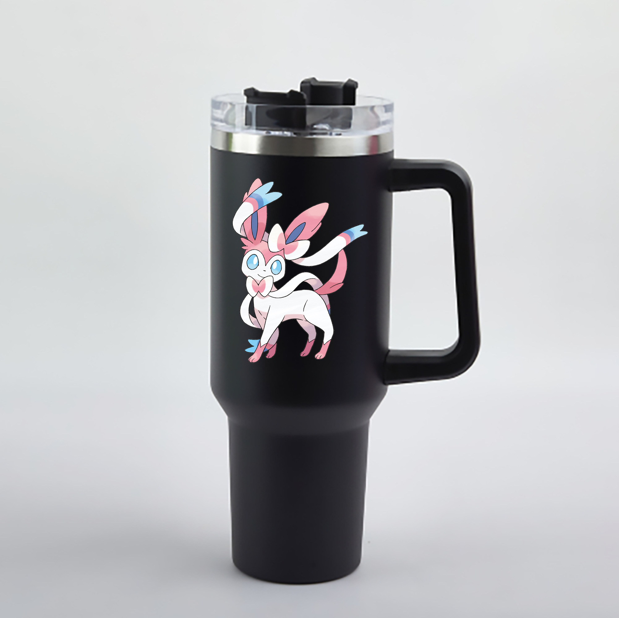 （画像用） ポケットモンスター Pokémon 1200mL車用タンブラー - クリスタルステッカー（プラスチックストロー付き）