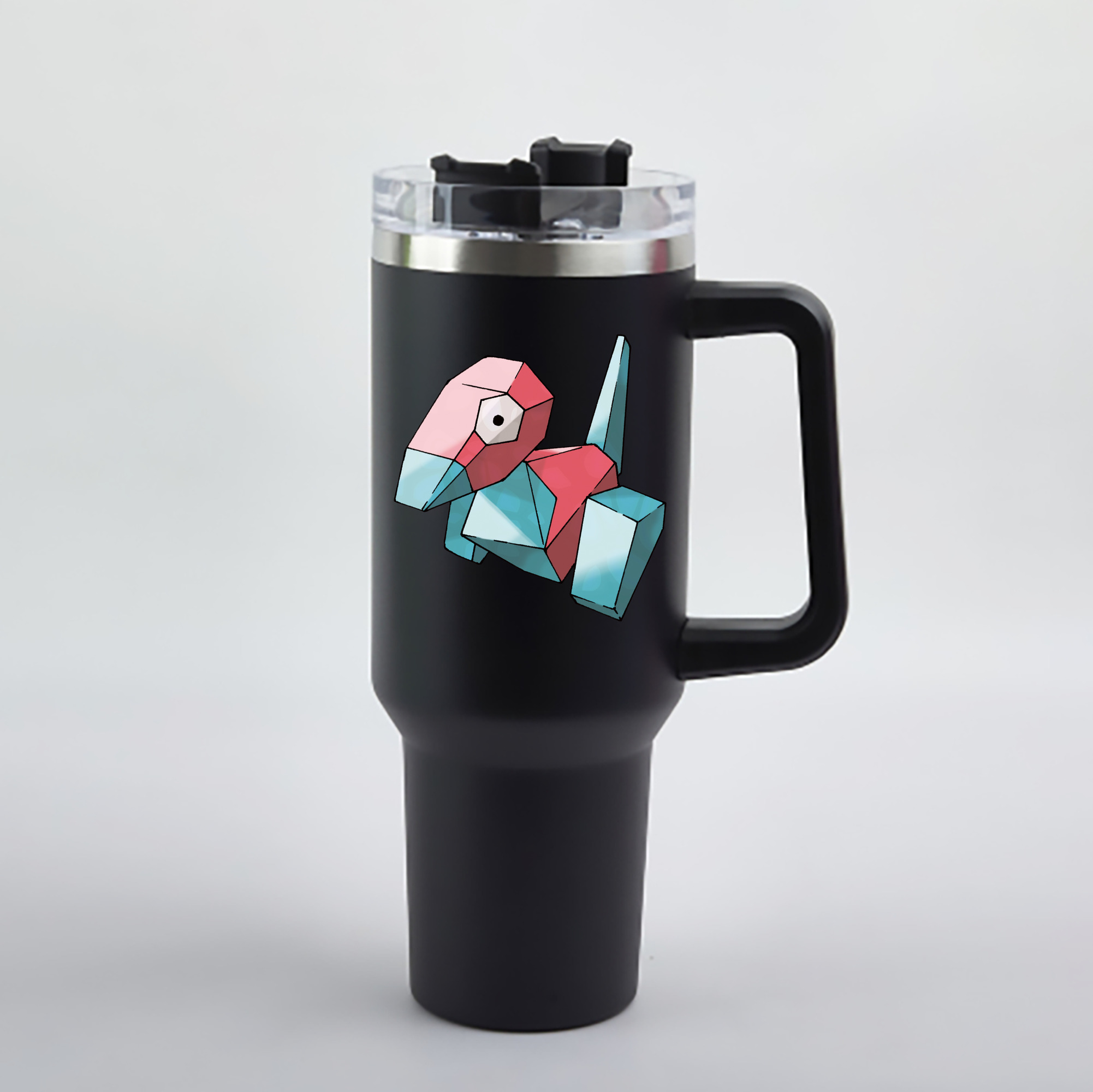 （画像用） ポケットモンスター Pokémon 1200mL車用タンブラー - クリスタルステッカー（プラスチックストロー付き）