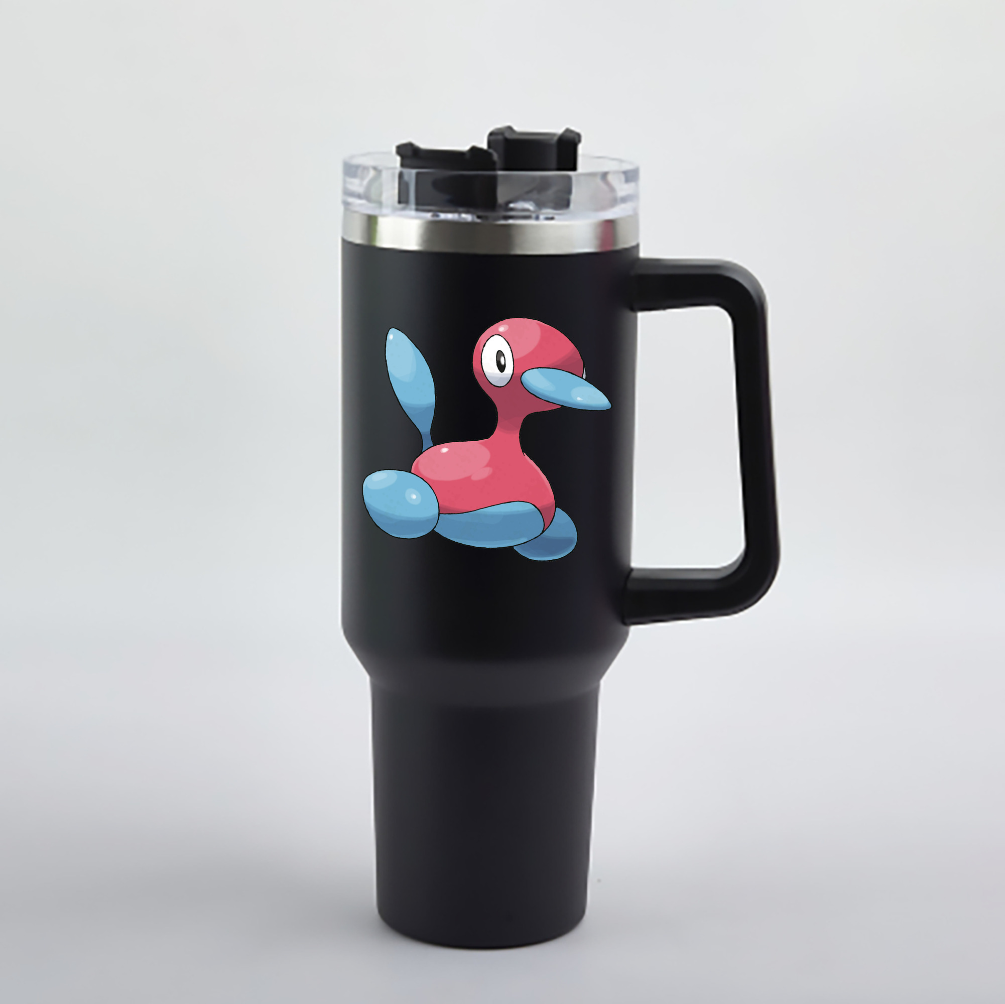 （画像用） ポケットモンスター Pokémon 1200mL車用タンブラー - クリスタルステッカー（プラスチックストロー付き）