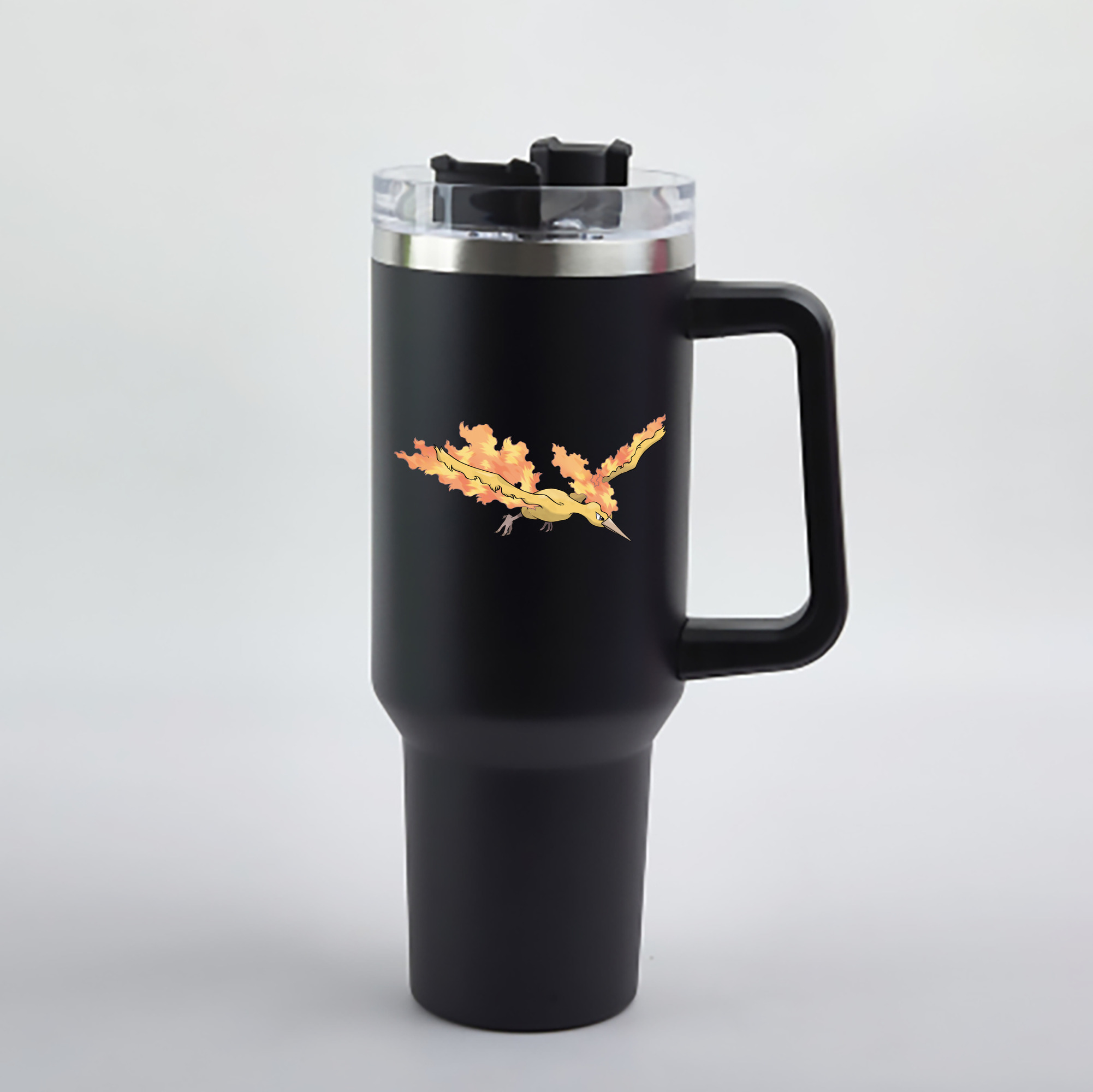（画像用） ポケットモンスター Pokémon 1200mL車用タンブラー - クリスタルステッカー（プラスチックストロー付き）