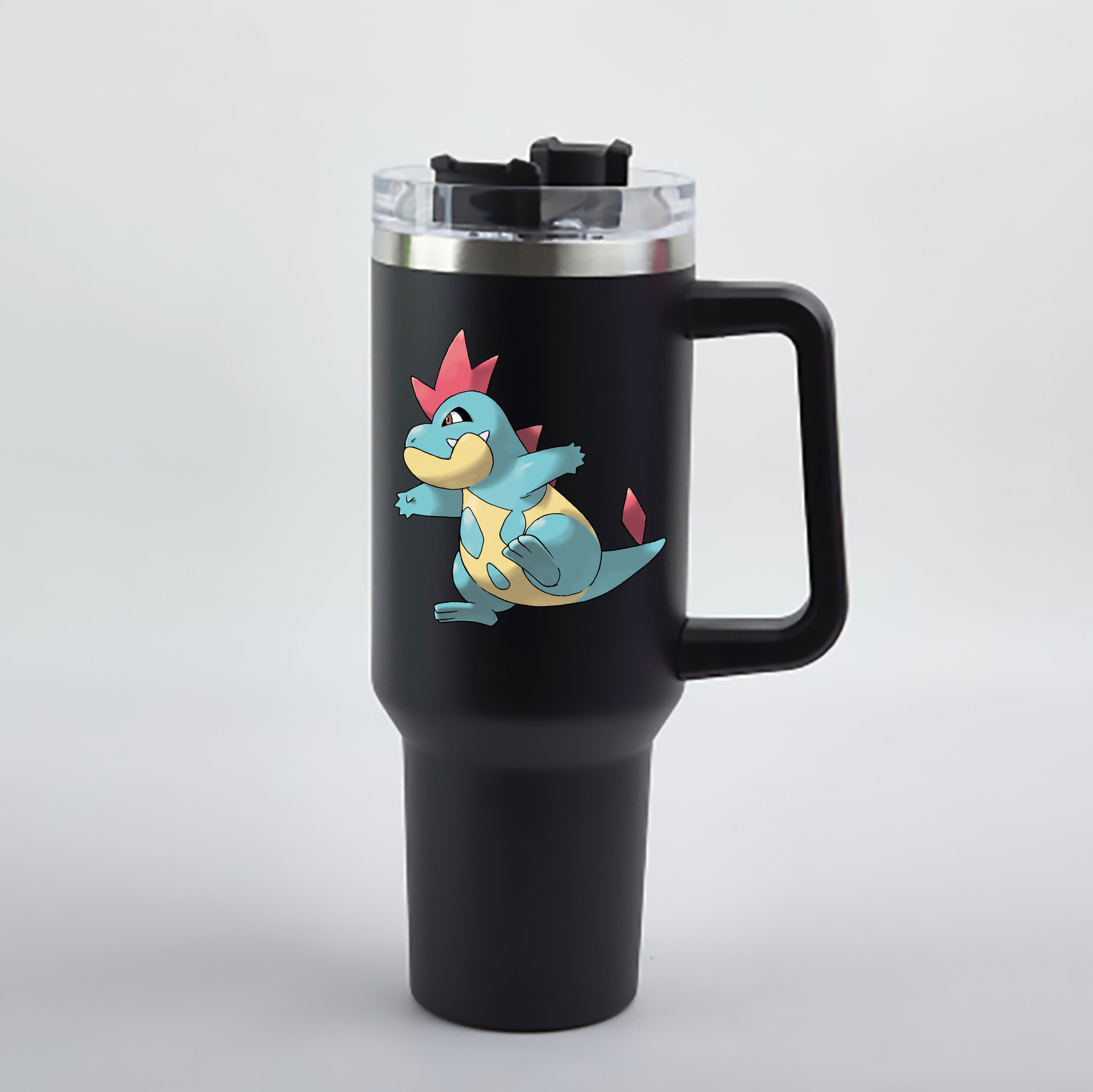 （画像用） ポケットモンスター Pokémon 1200mL車用タンブラー - クリスタルステッカー（プラスチックストロー付き）
