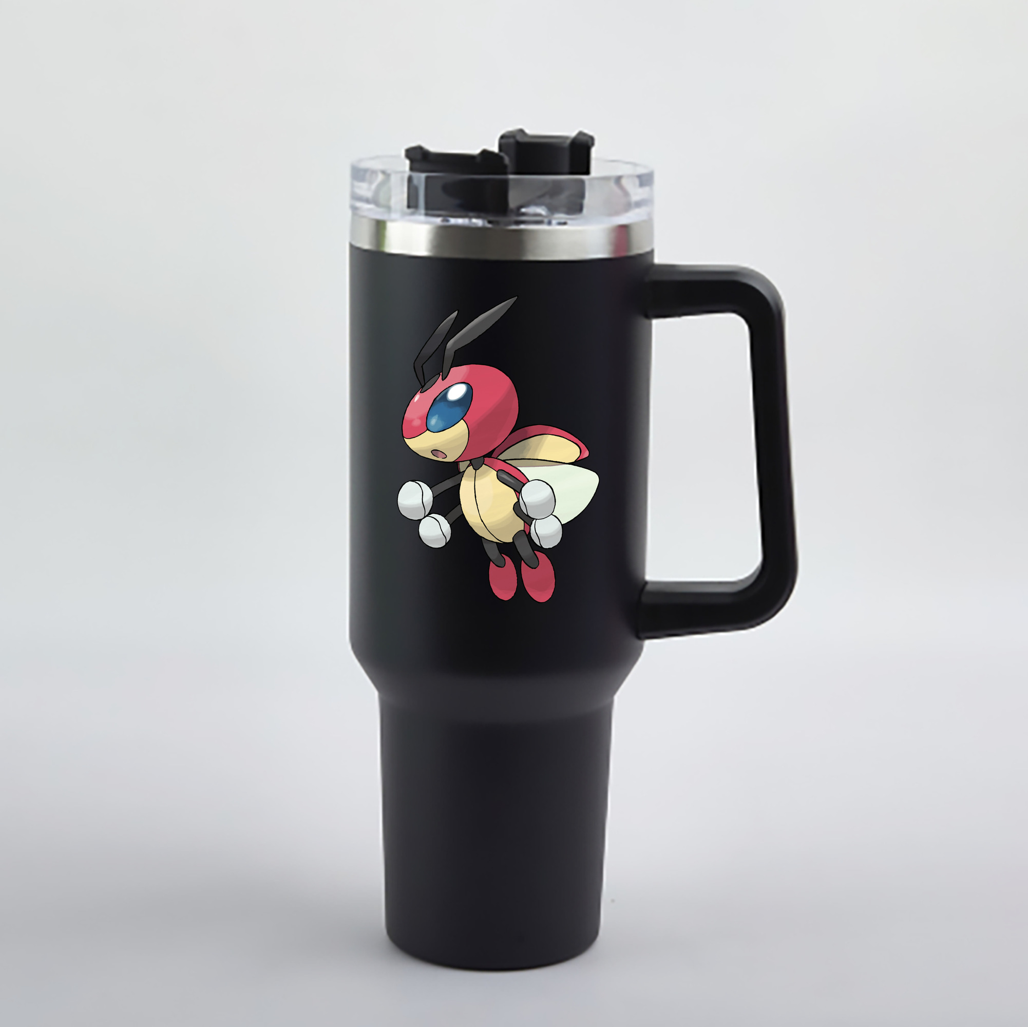 （画像用） ポケットモンスター Pokémon 1200mL車用タンブラー - クリスタルステッカー（プラスチックストロー付き）