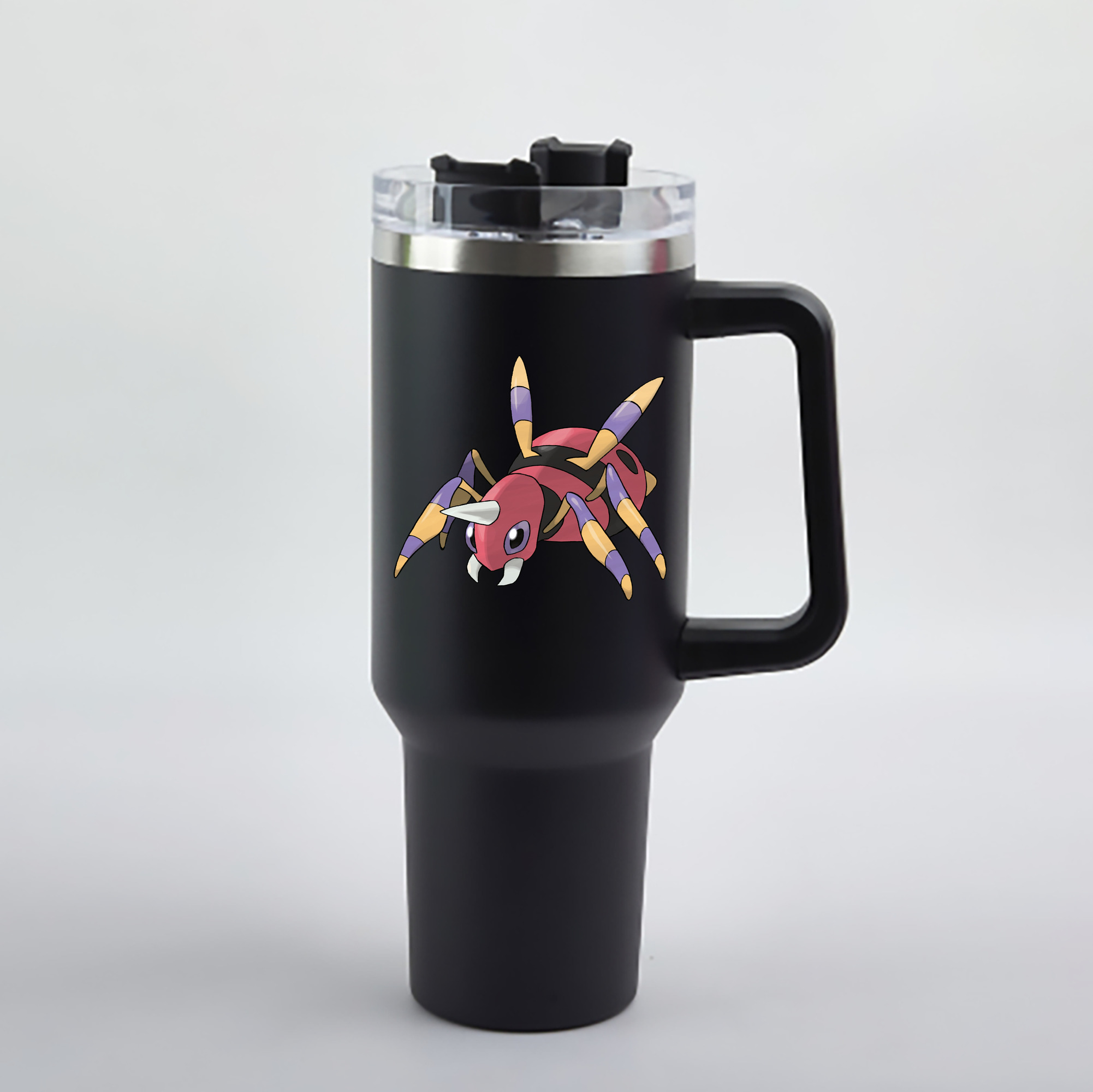 （画像用） ポケットモンスター Pokémon 1200mL車用タンブラー - クリスタルステッカー（プラスチックストロー付き）