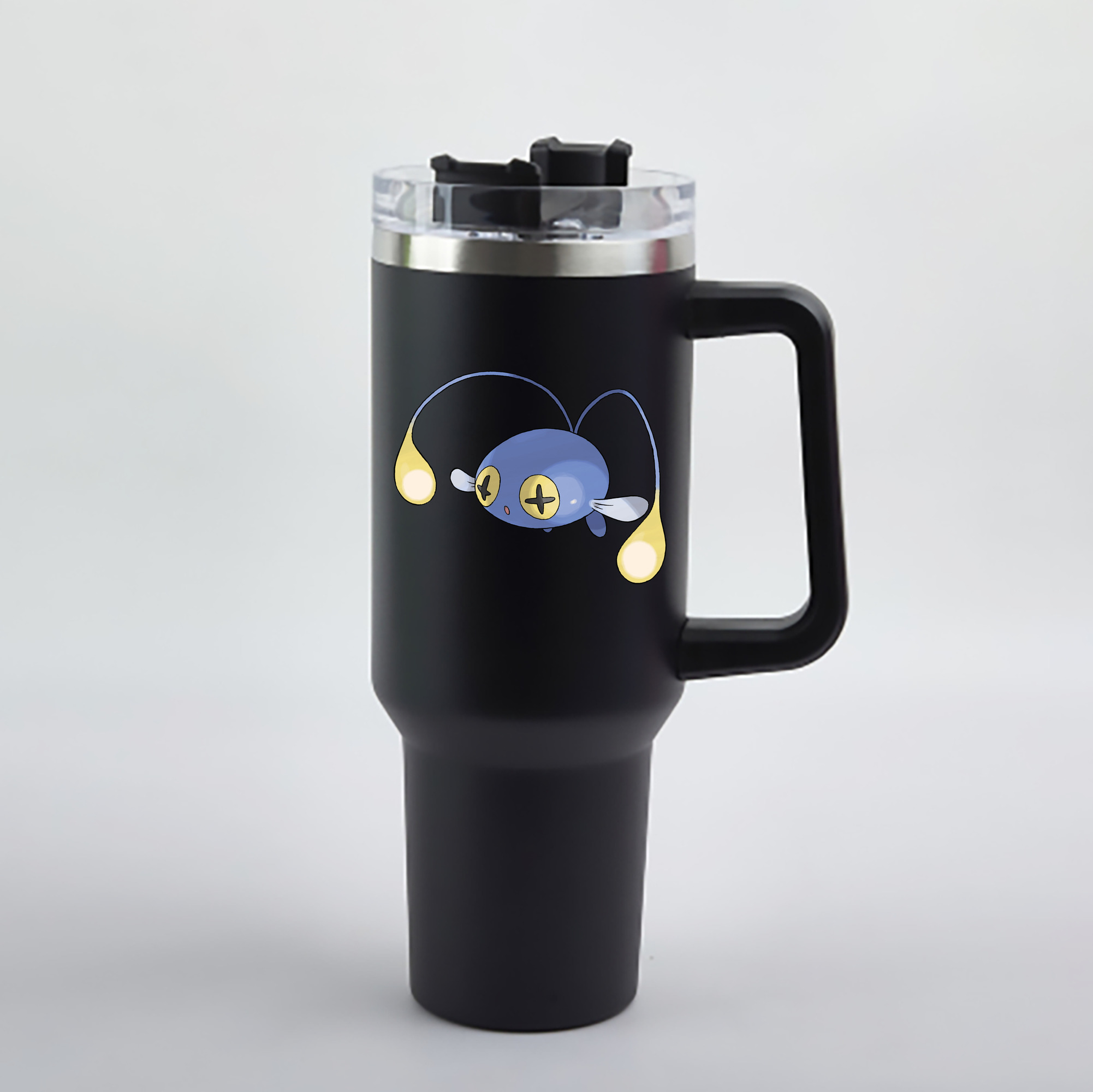 （画像用） ポケットモンスター Pokémon 1200mL車用タンブラー - クリスタルステッカー（プラスチックストロー付き）