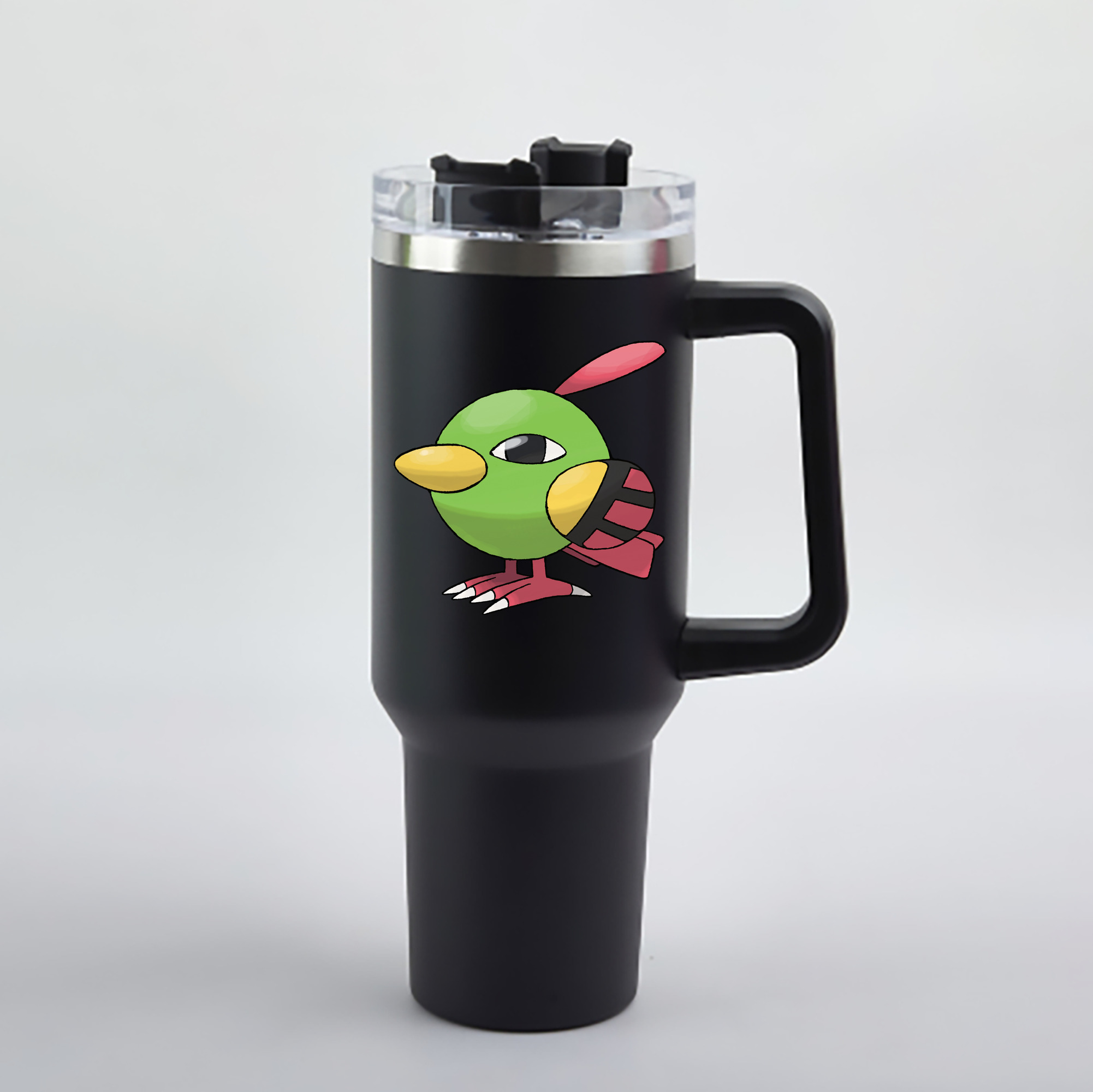 （画像用） ポケットモンスター Pokémon 1200mL車用タンブラー - クリスタルステッカー（プラスチックストロー付き）