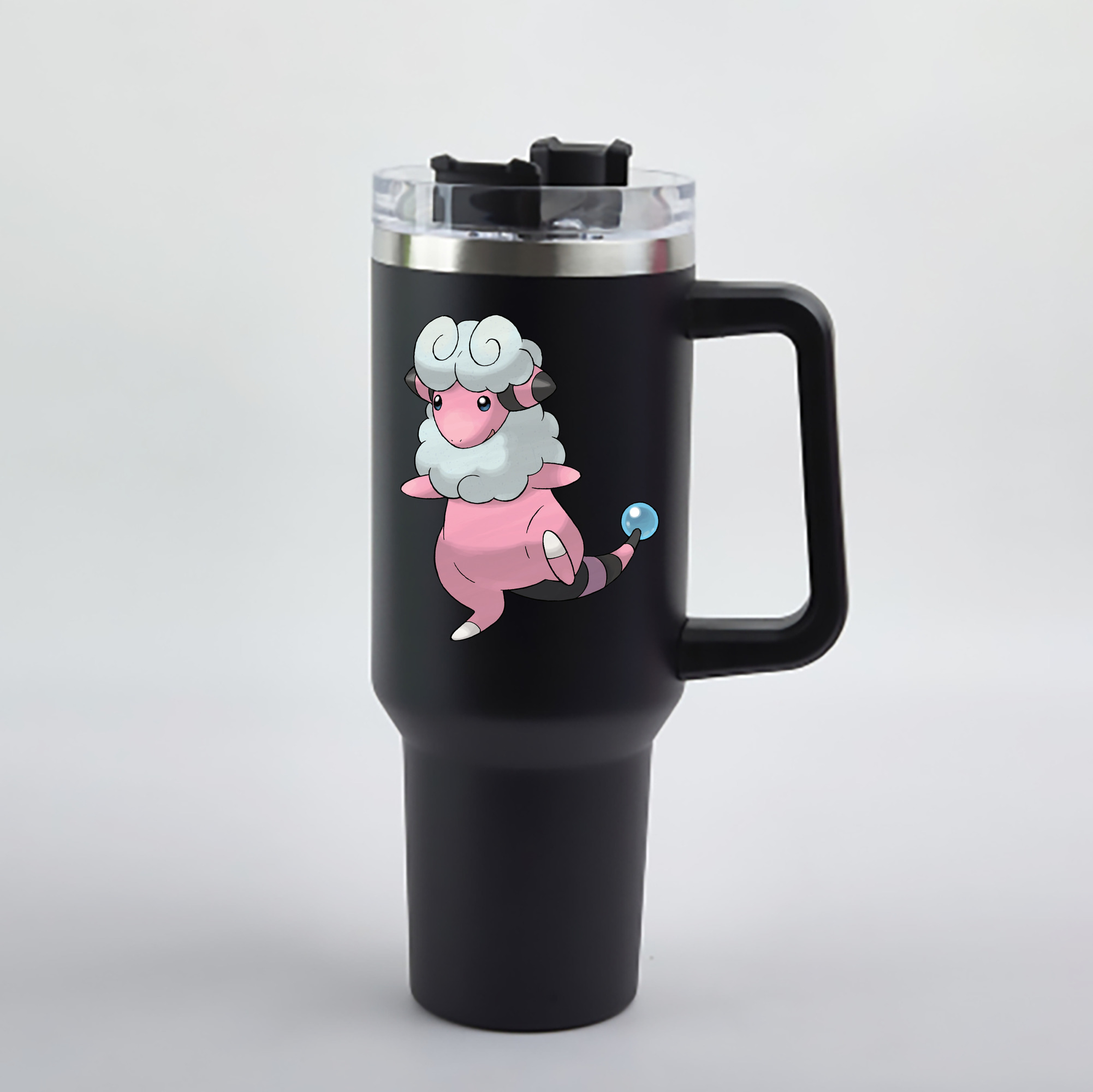 （画像用） ポケットモンスター Pokémon 1200mL車用タンブラー - クリスタルステッカー（プラスチックストロー付き）