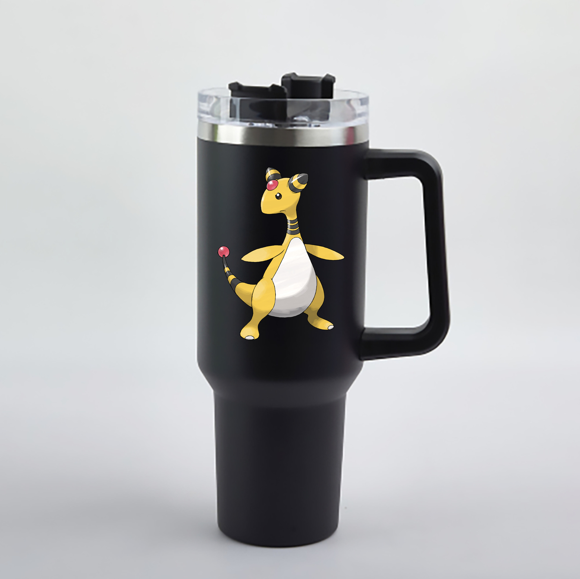（画像用） ポケットモンスター Pokémon 1200mL車用タンブラー - クリスタルステッカー（プラスチックストロー付き）