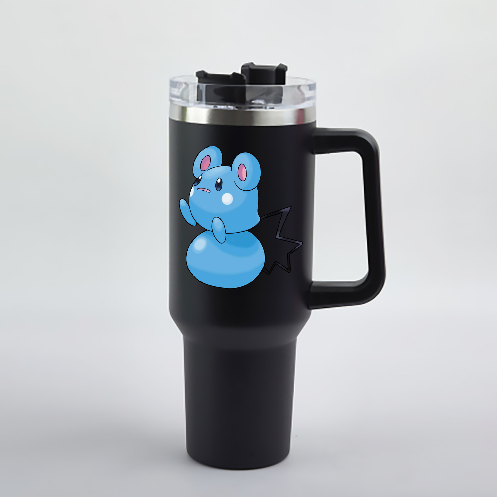 （画像用） ポケットモンスター Pokémon 1200mL車用タンブラー - クリスタルステッカー（プラスチックストロー付き）