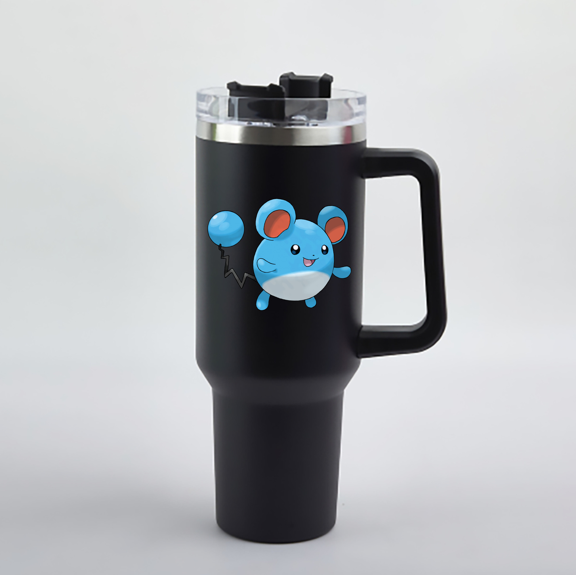 （画像用） ポケットモンスター Pokémon 1200mL車用タンブラー - クリスタルステッカー（プラスチックストロー付き）