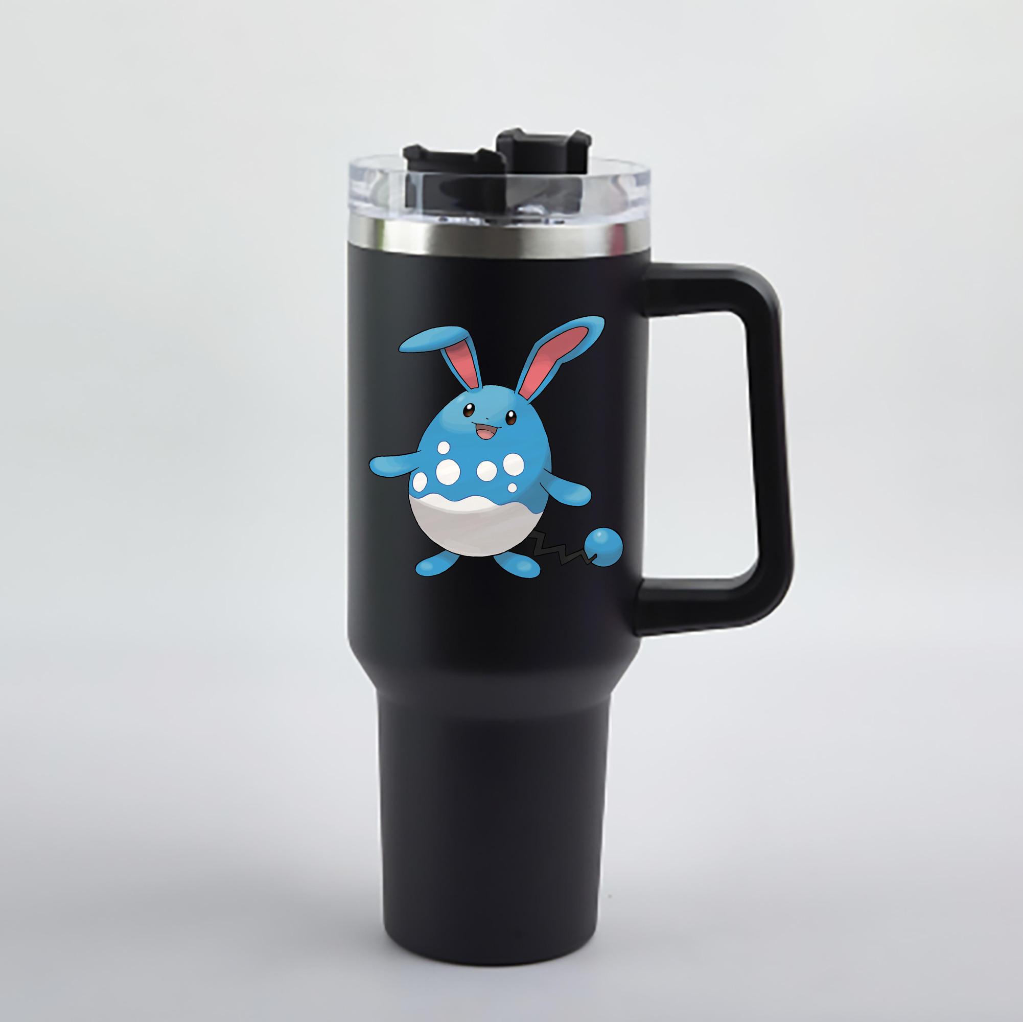 （画像用） ポケットモンスター Pokémon 1200mL車用タンブラー - クリスタルステッカー（プラスチックストロー付き）