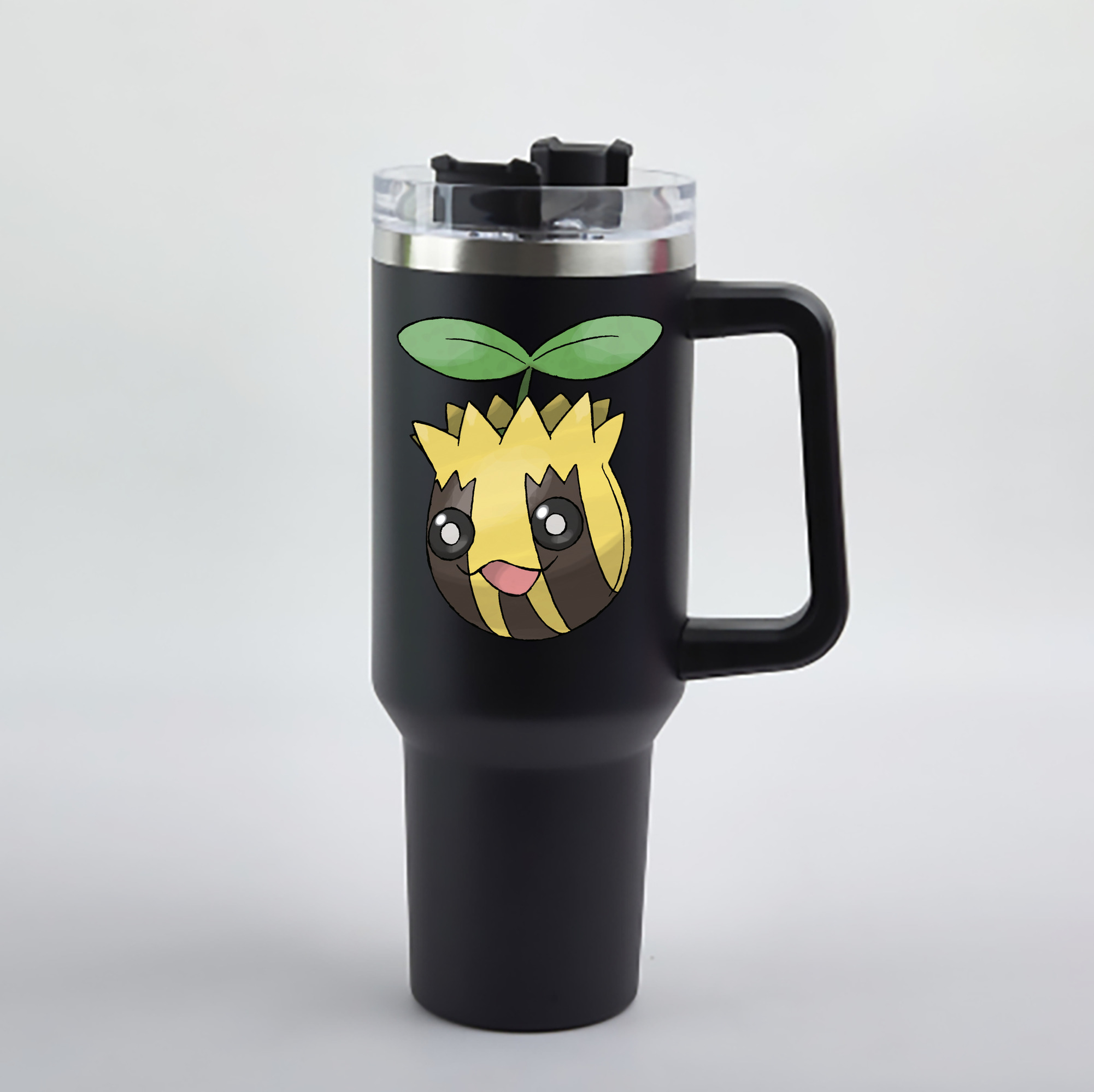（画像用） ポケットモンスター Pokémon 1200mL車用タンブラー - クリスタルステッカー（プラスチックストロー付き）