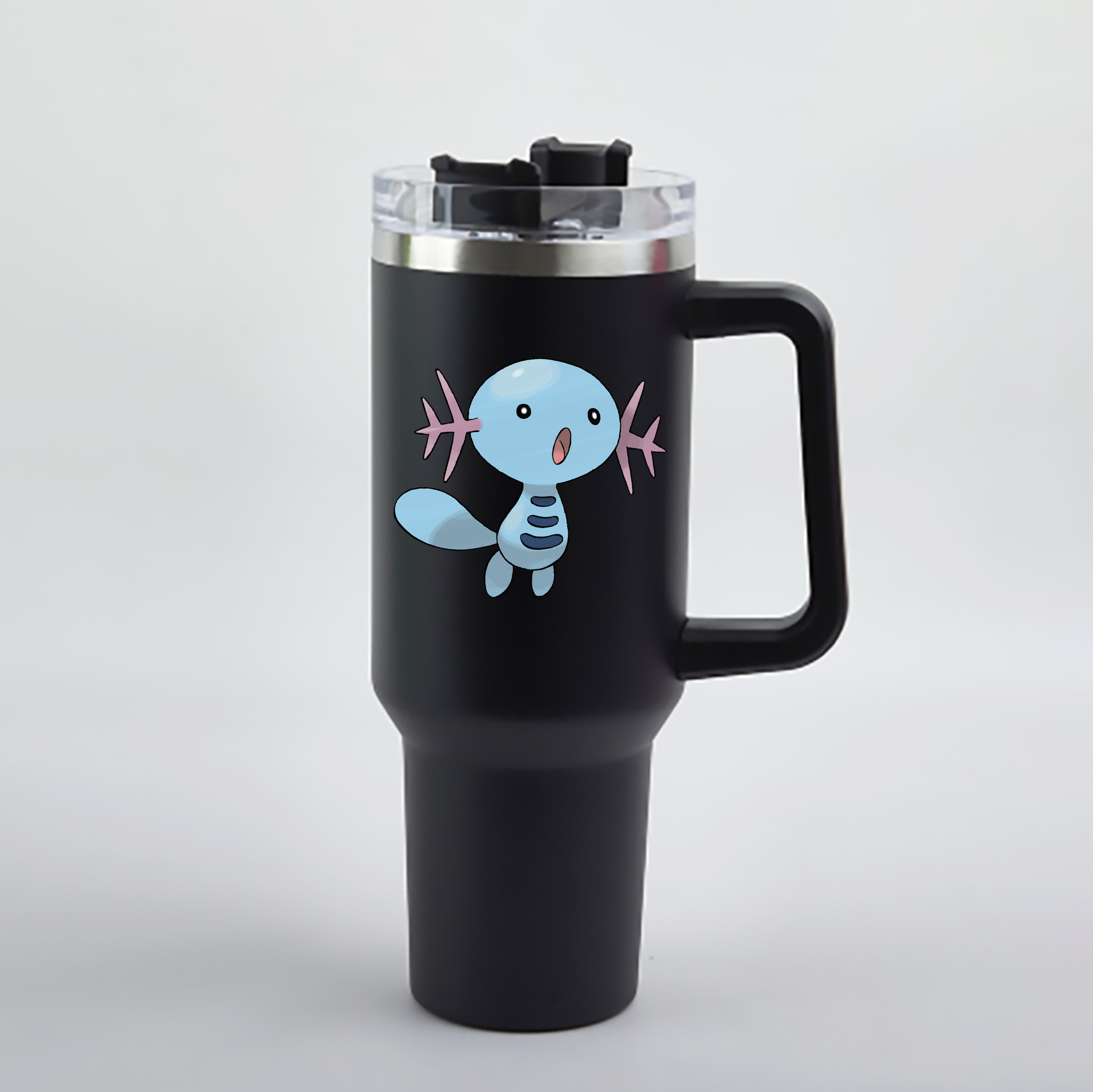 （画像用） ポケットモンスター Pokémon 1200mL車用タンブラー - クリスタルステッカー（プラスチックストロー付き）