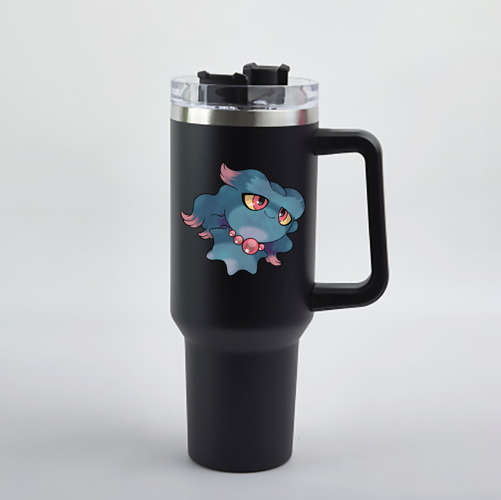 （画像用） ポケットモンスター Pokémon 1200mL車用タンブラー - クリスタルステッカー（プラスチックストロー付き）