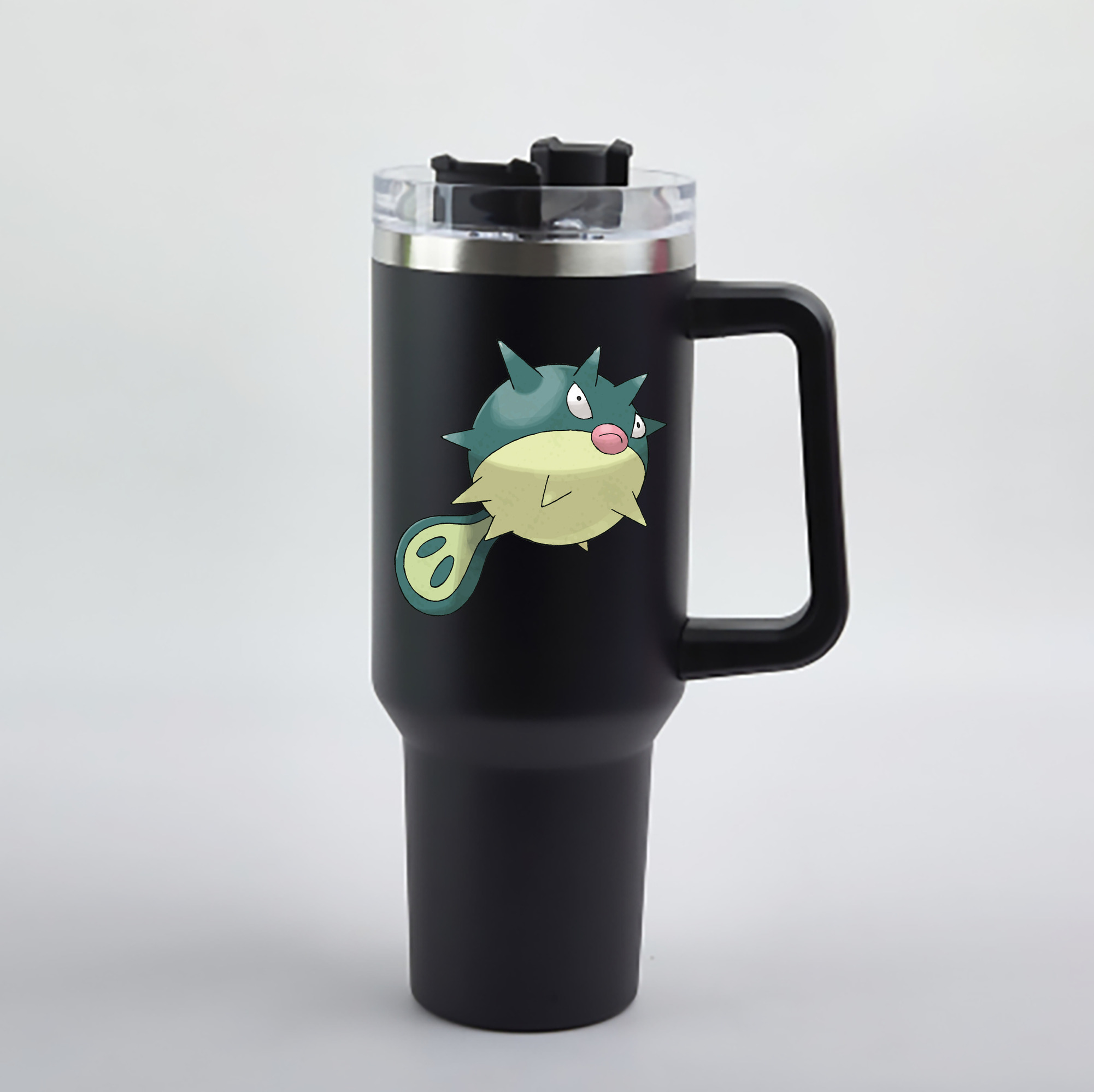 （画像用） ポケットモンスター Pokémon 1200mL車用タンブラー - クリスタルステッカー（プラスチックストロー付き）