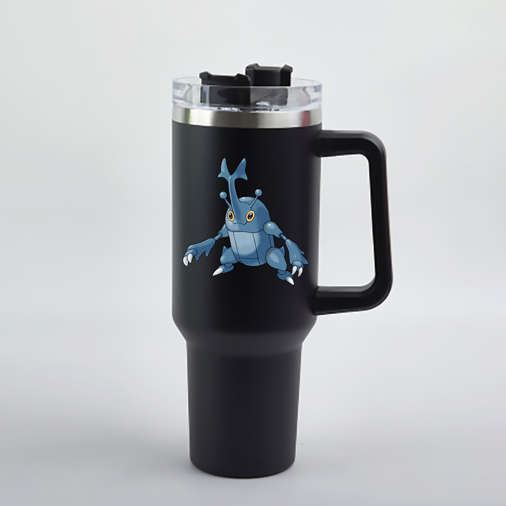 （画像用） ポケットモンスター Pokémon 1200mL車用タンブラー - クリスタルステッカー（プラスチックストロー付き）