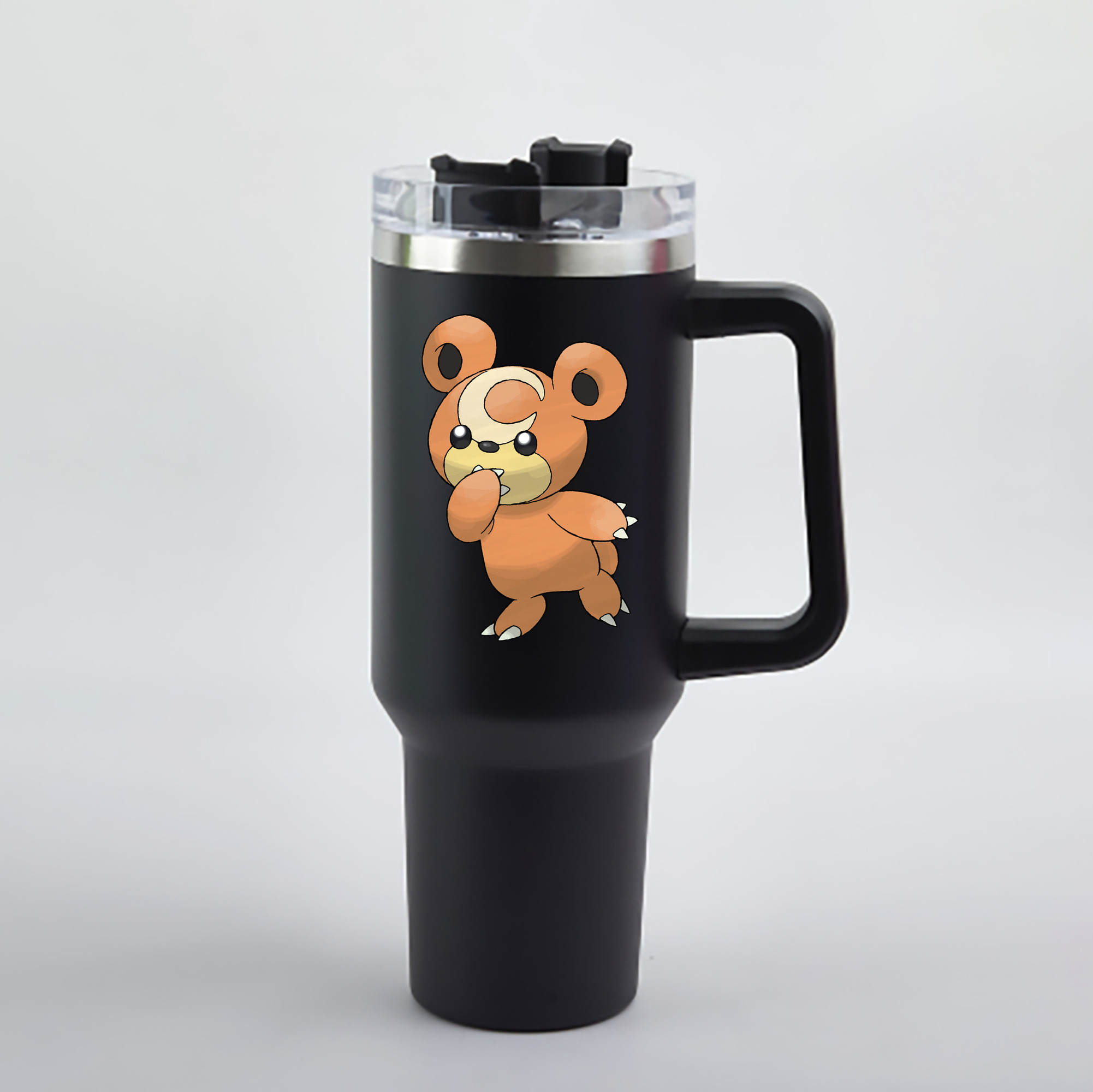 （画像用） ポケットモンスター Pokémon 1200mL車用タンブラー - クリスタルステッカー（プラスチックストロー付き）