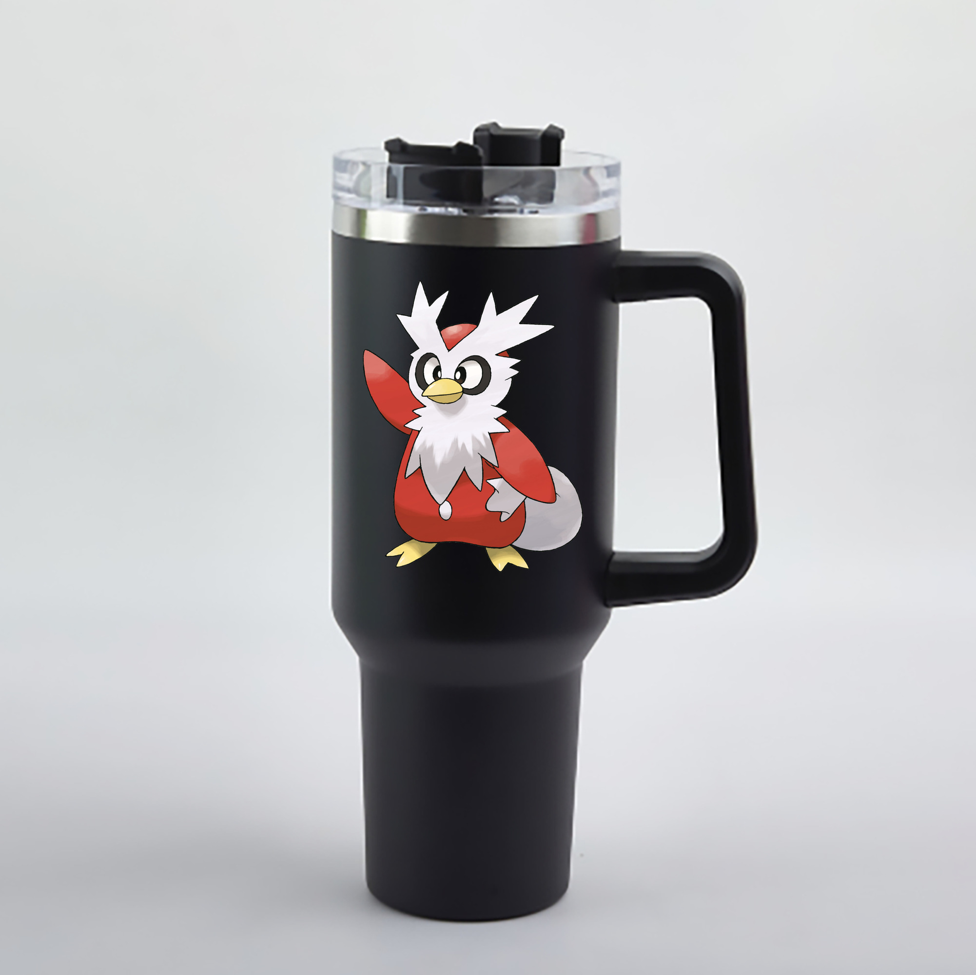 （画像用） ポケットモンスター Pokémon 1200mL車用タンブラー - クリスタルステッカー（プラスチックストロー付き）