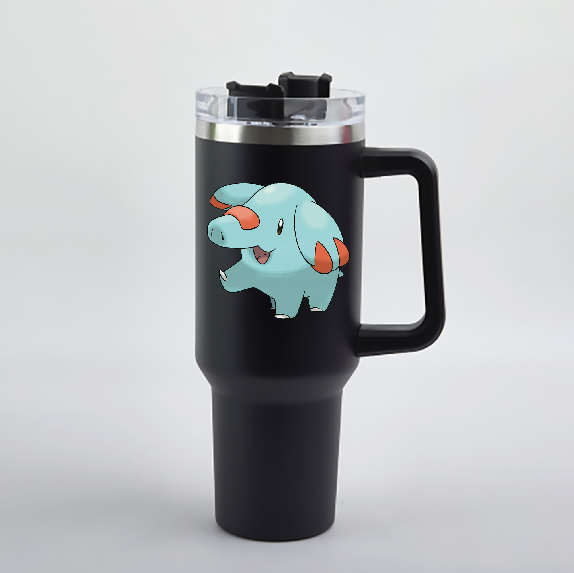 （画像用） ポケットモンスター Pokémon 1200mL車用タンブラー - クリスタルステッカー（プラスチックストロー付き）