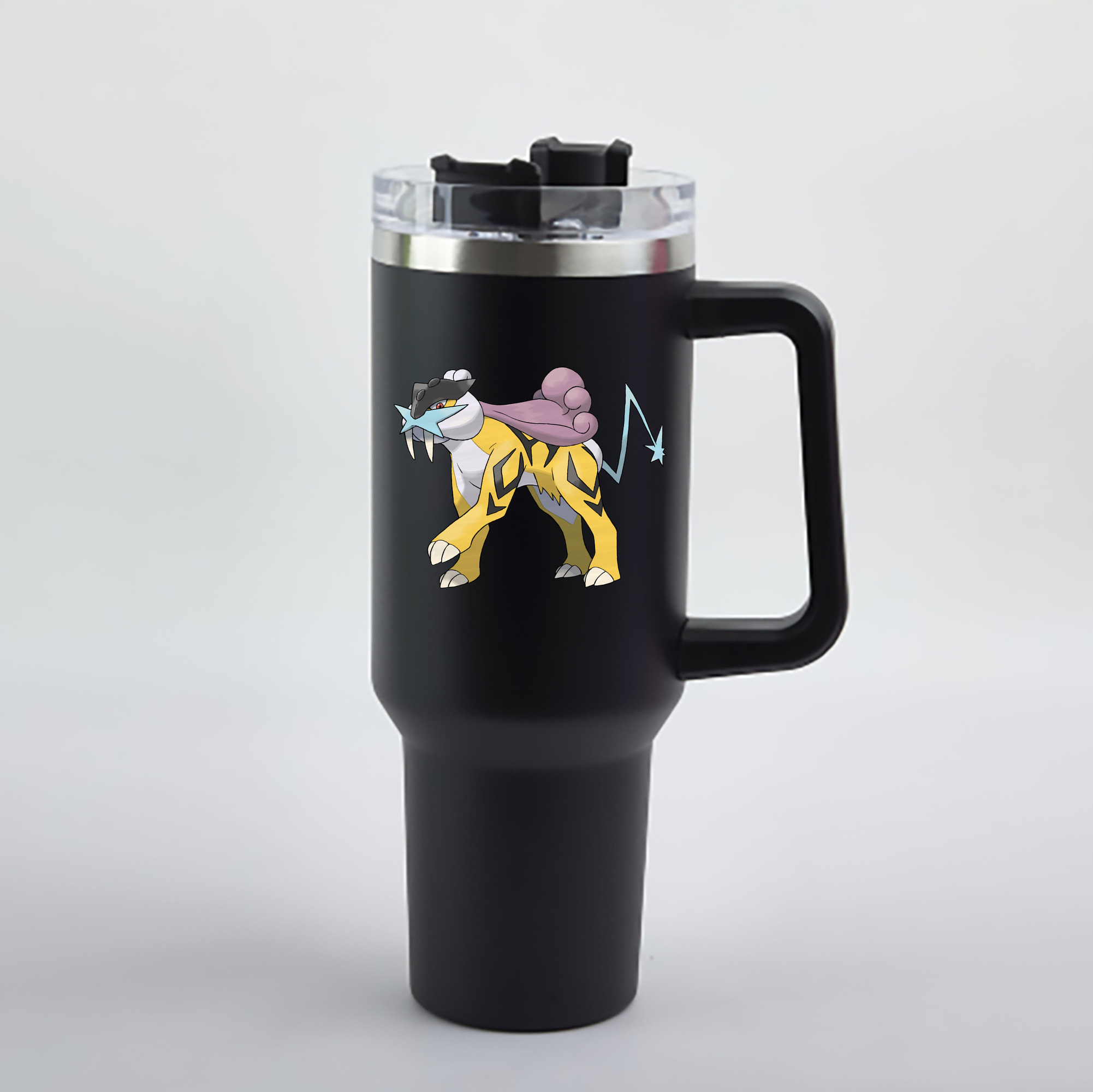 （画像用） ポケットモンスター Pokémon 1200mL車用タンブラー - クリスタルステッカー（プラスチックストロー付き）