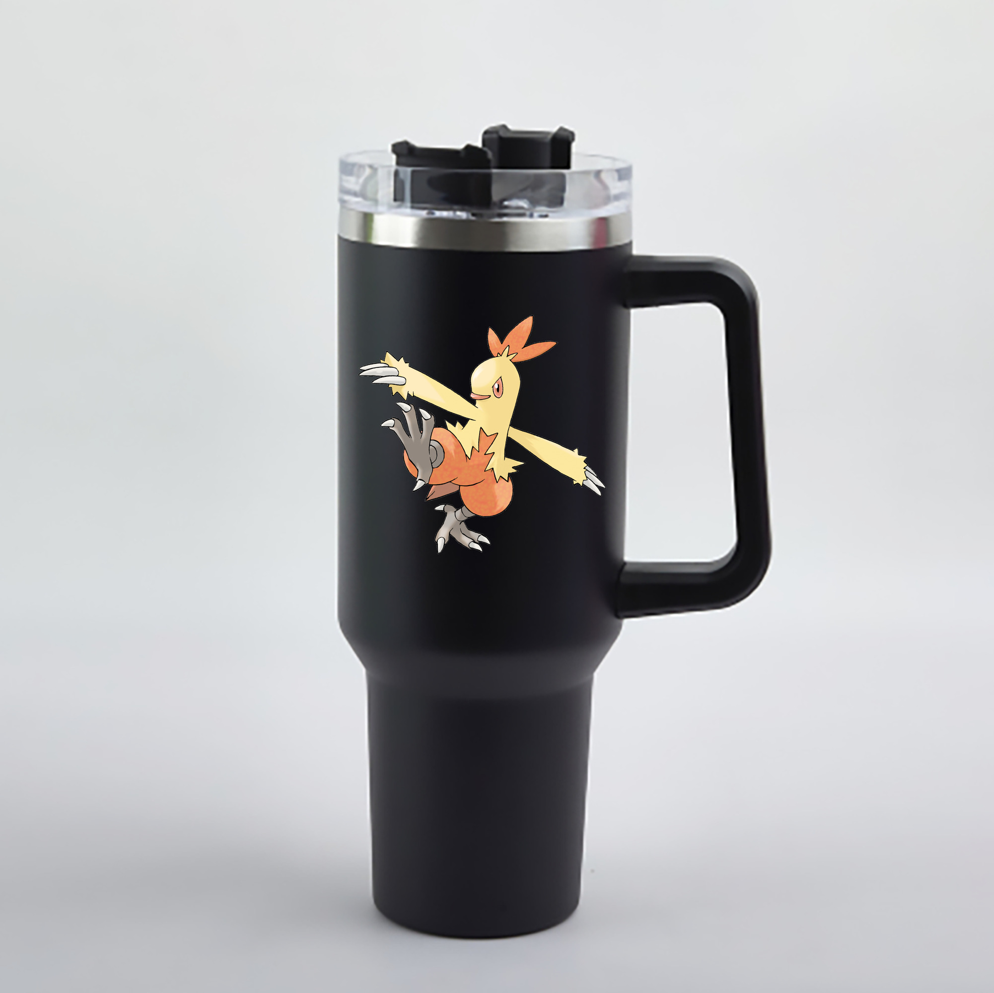 （画像用） ポケットモンスター Pokémon 1200mL車用タンブラー - クリスタルステッカー（プラスチックストロー付き）