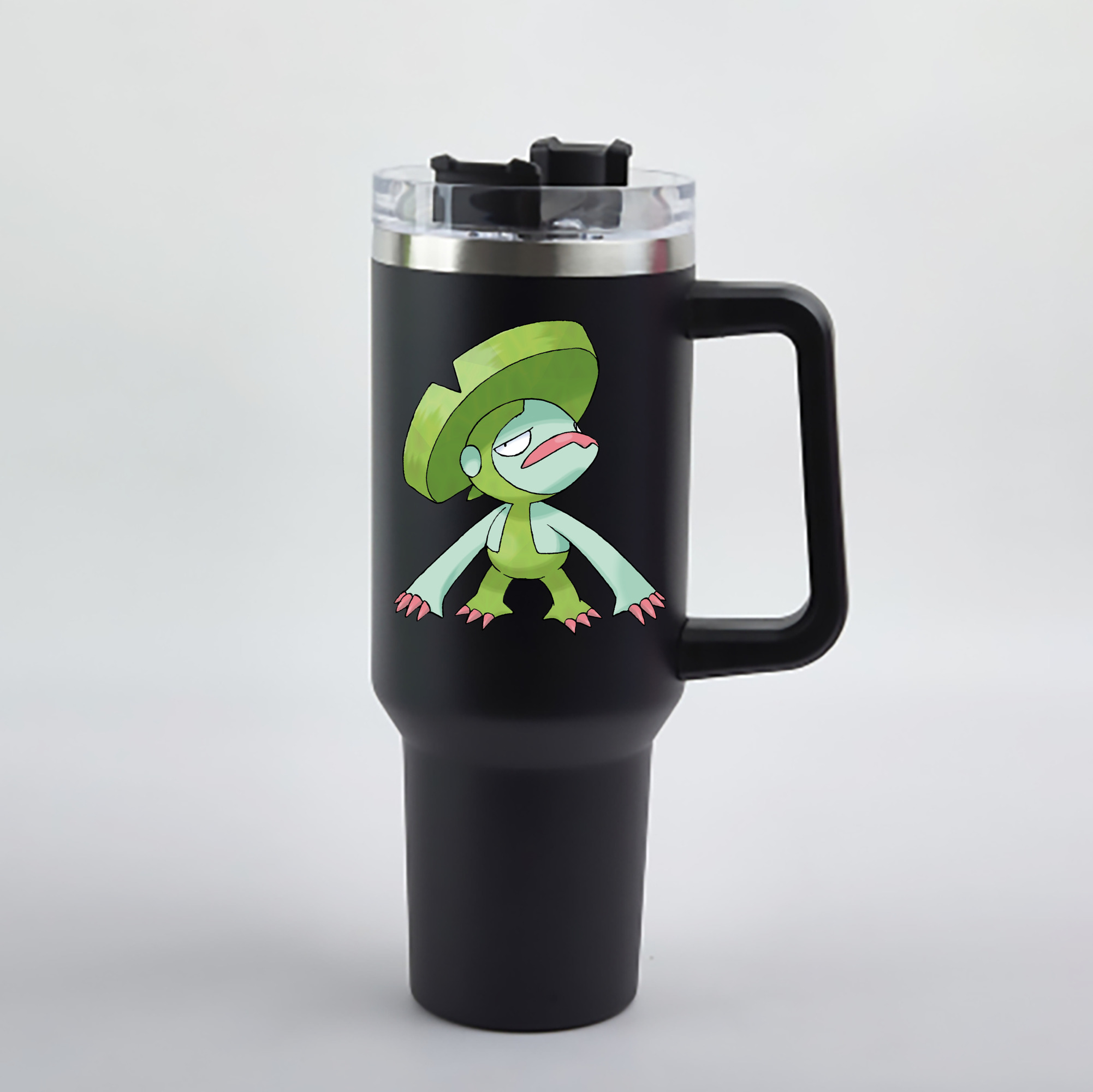 （画像用） ポケットモンスター Pokémon 1200mL車用タンブラー - クリスタルステッカー（プラスチックストロー付き）