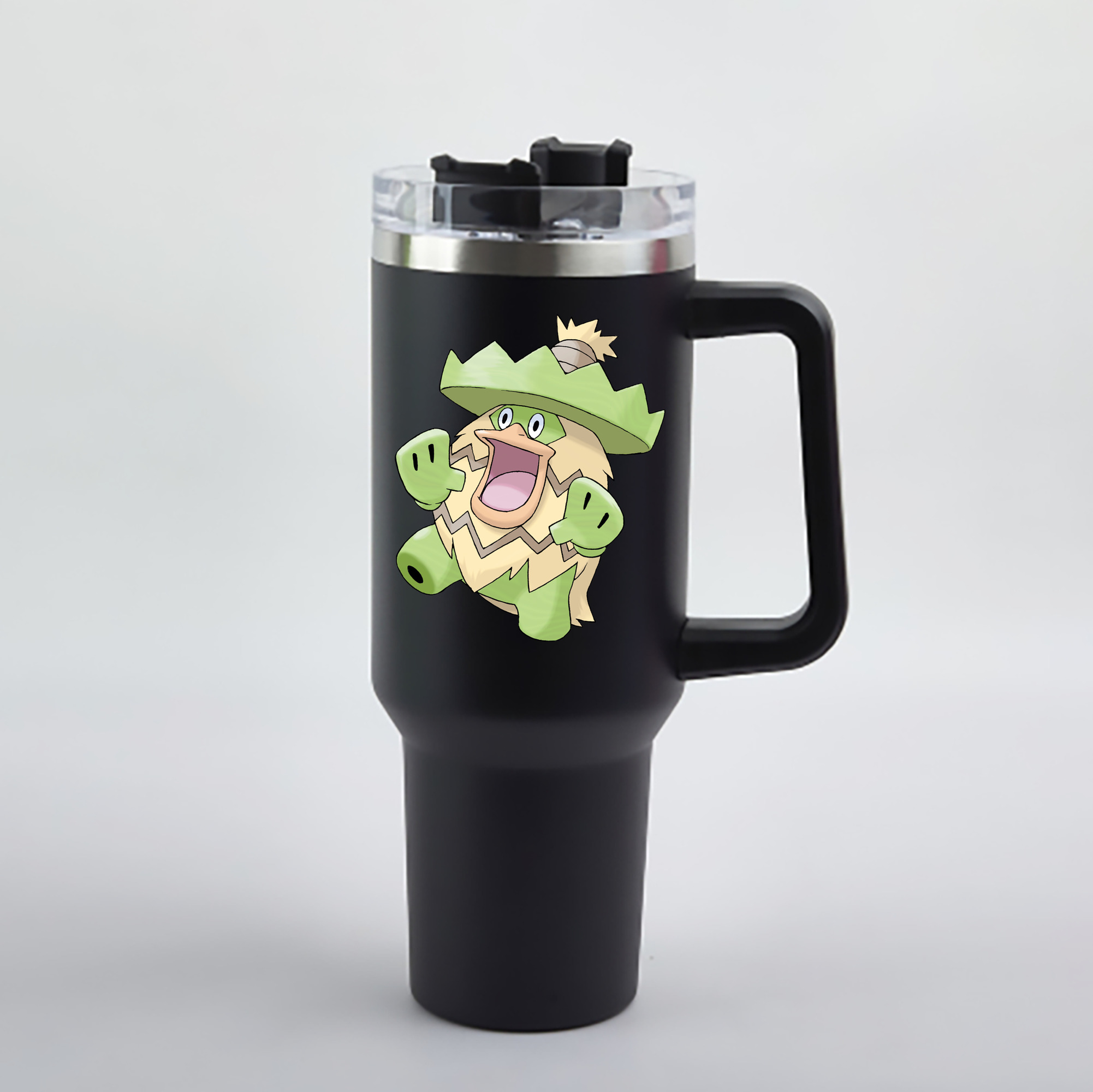 （画像用） ポケットモンスター Pokémon 1200mL車用タンブラー - クリスタルステッカー（プラスチックストロー付き）