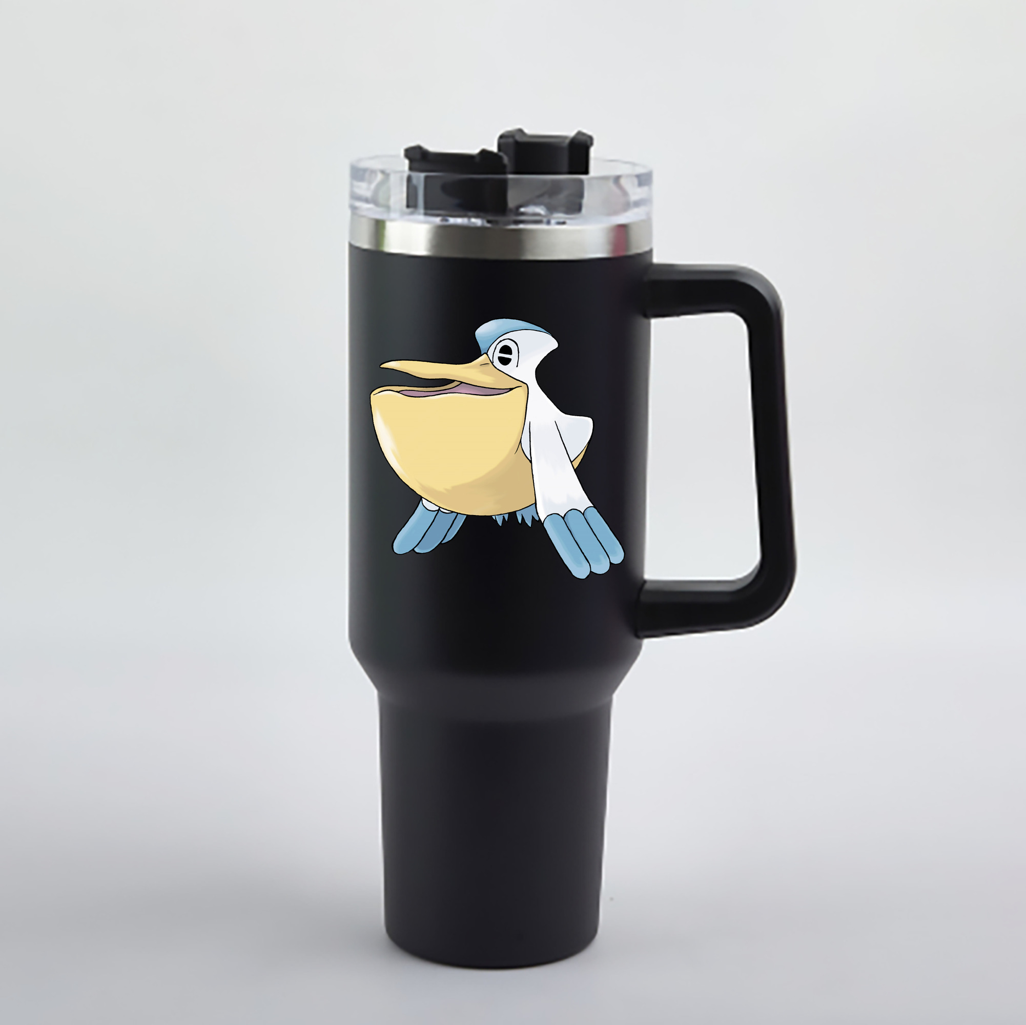 （画像用） ポケットモンスター Pokémon 1200mL車用タンブラー - クリスタルステッカー（プラスチックストロー付き）