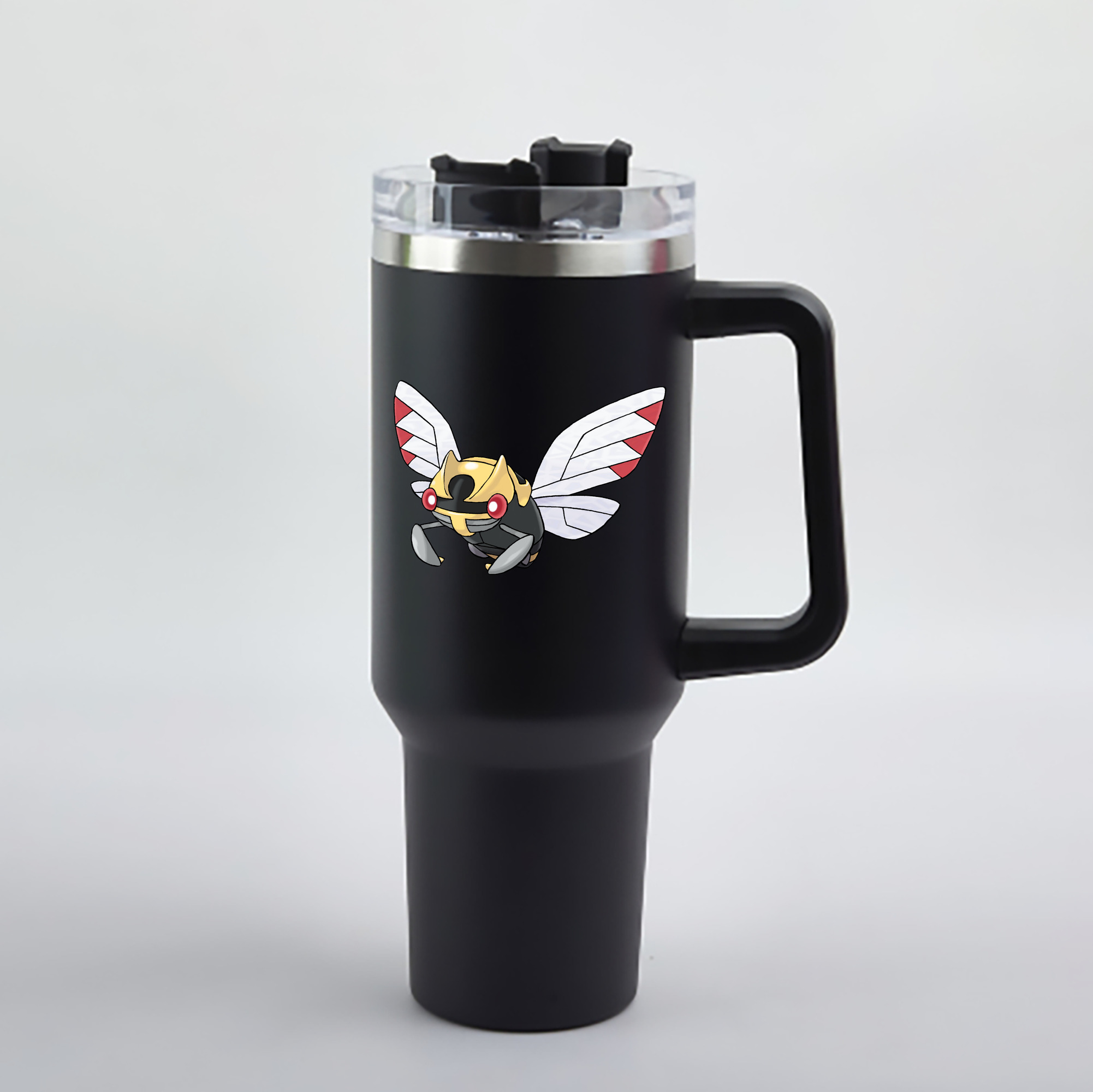 （画像用） ポケットモンスター Pokémon 1200mL車用タンブラー - クリスタルステッカー（プラスチックストロー付き）
