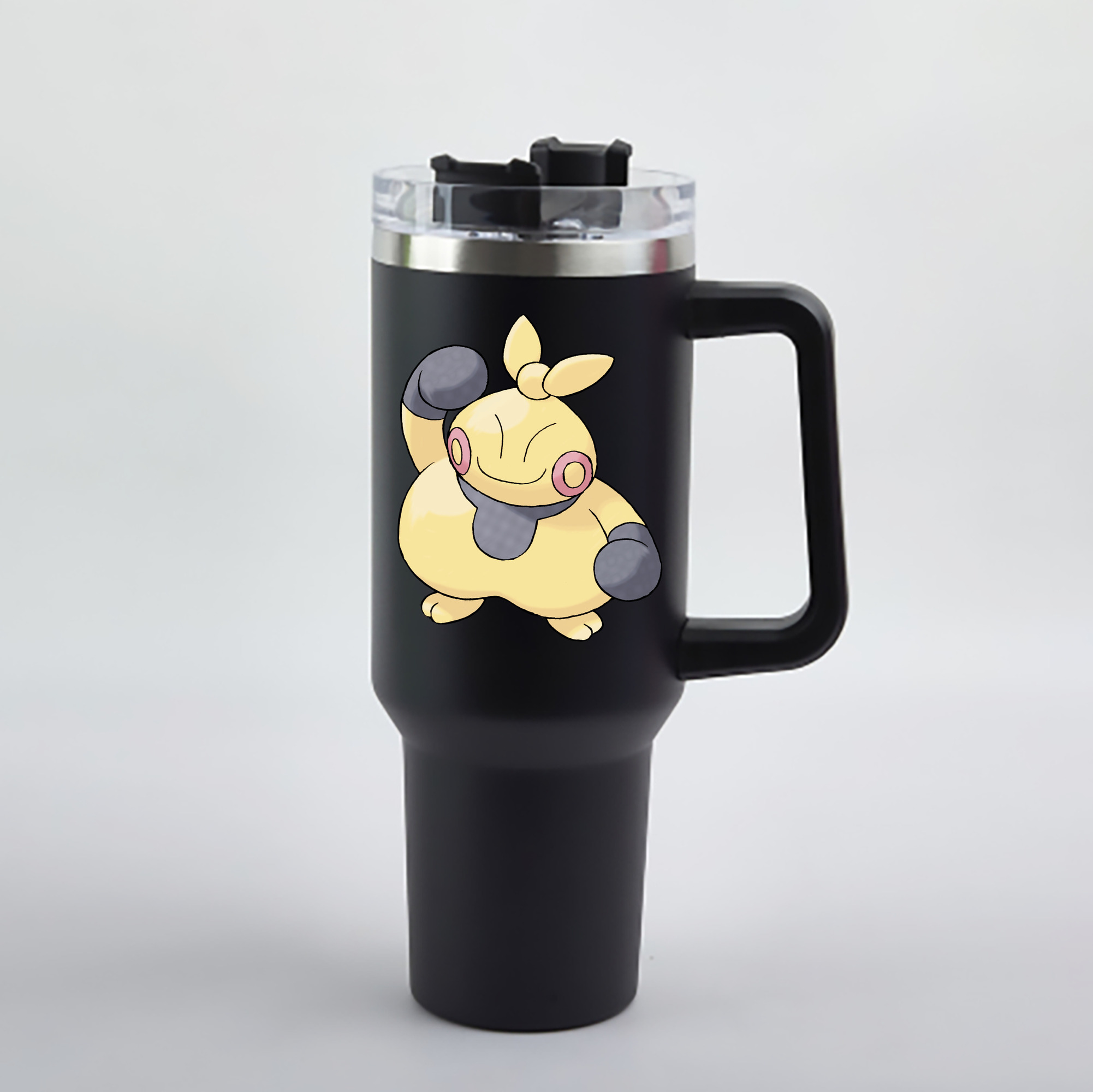 （画像用） ポケットモンスター Pokémon 1200mL車用タンブラー - クリスタルステッカー（プラスチックストロー付き）