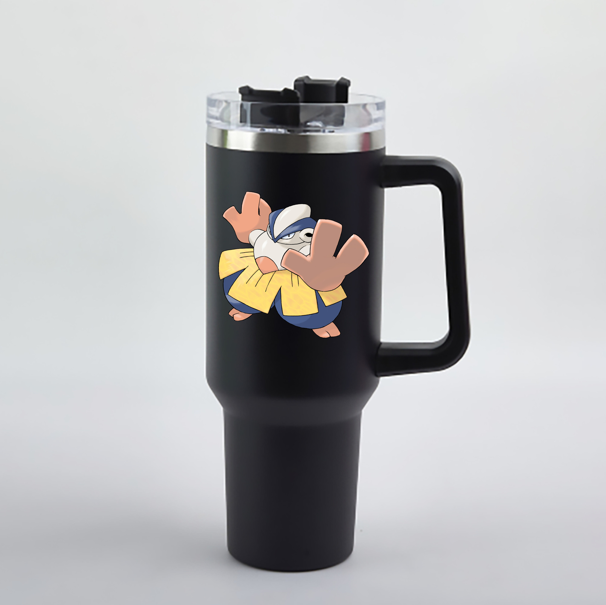 （画像用） ポケットモンスター Pokémon 1200mL車用タンブラー - クリスタルステッカー（プラスチックストロー付き）