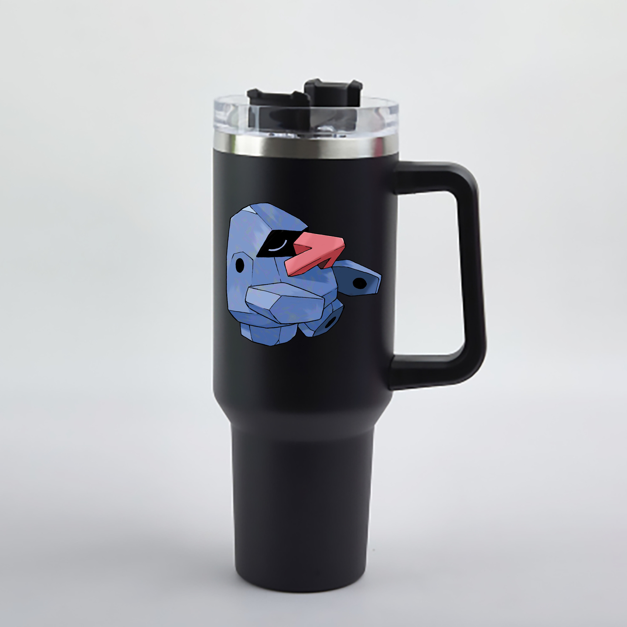 （画像用） ポケットモンスター Pokémon 1200mL車用タンブラー - クリスタルステッカー（プラスチックストロー付き）