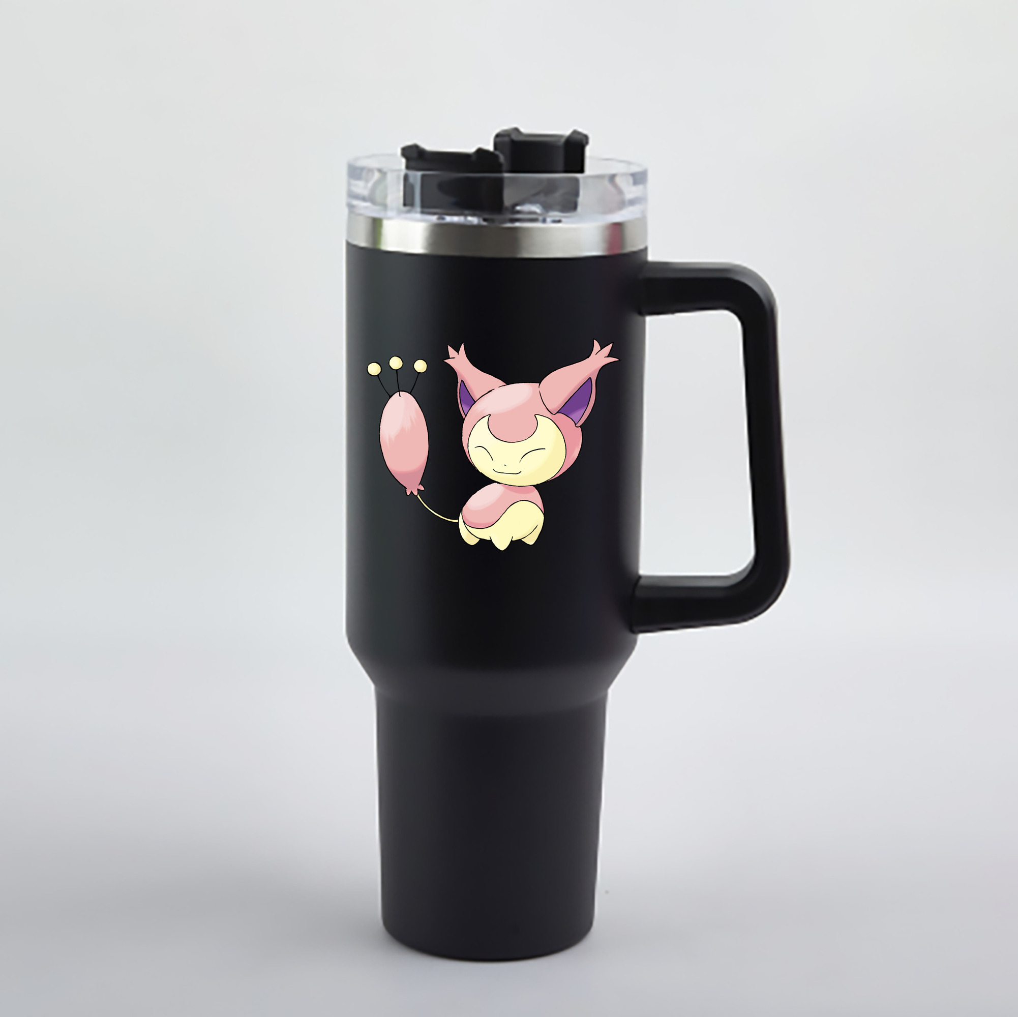 （画像用） ポケットモンスター Pokémon 1200mL車用タンブラー - クリスタルステッカー（プラスチックストロー付き）