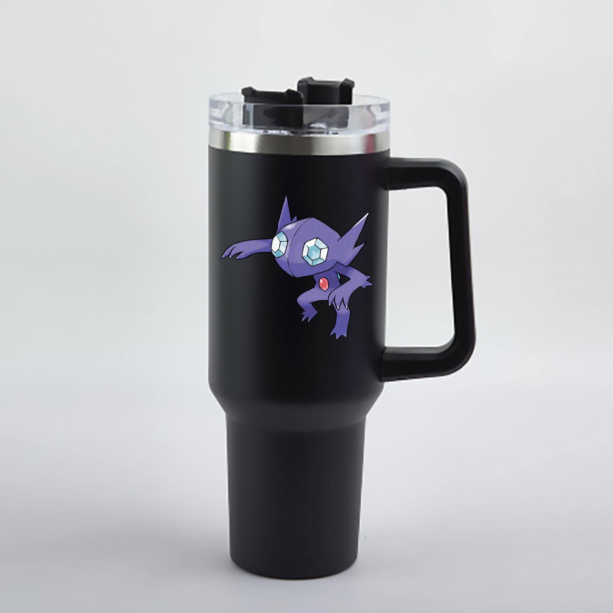 （画像用） ポケットモンスター Pokémon 1200mL車用タンブラー - クリスタルステッカー（プラスチックストロー付き）