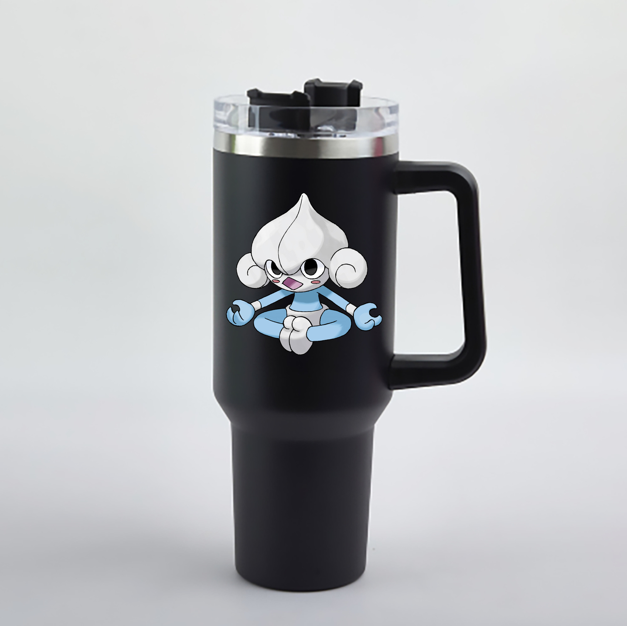 （画像用） ポケットモンスター Pokémon 1200mL車用タンブラー - クリスタルステッカー（プラスチックストロー付き）
