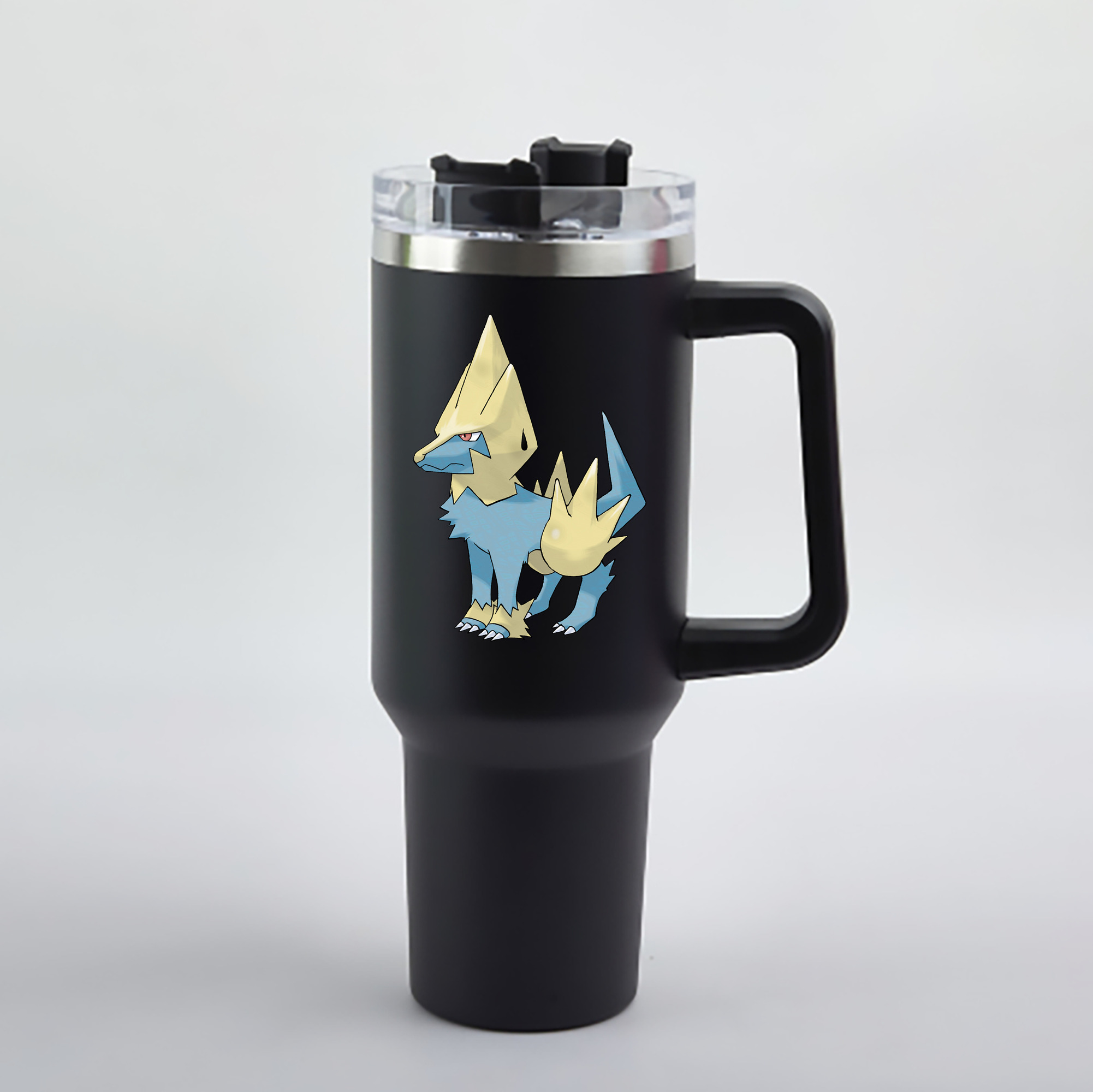 （画像用） ポケットモンスター Pokémon 1200mL車用タンブラー - クリスタルステッカー（プラスチックストロー付き）