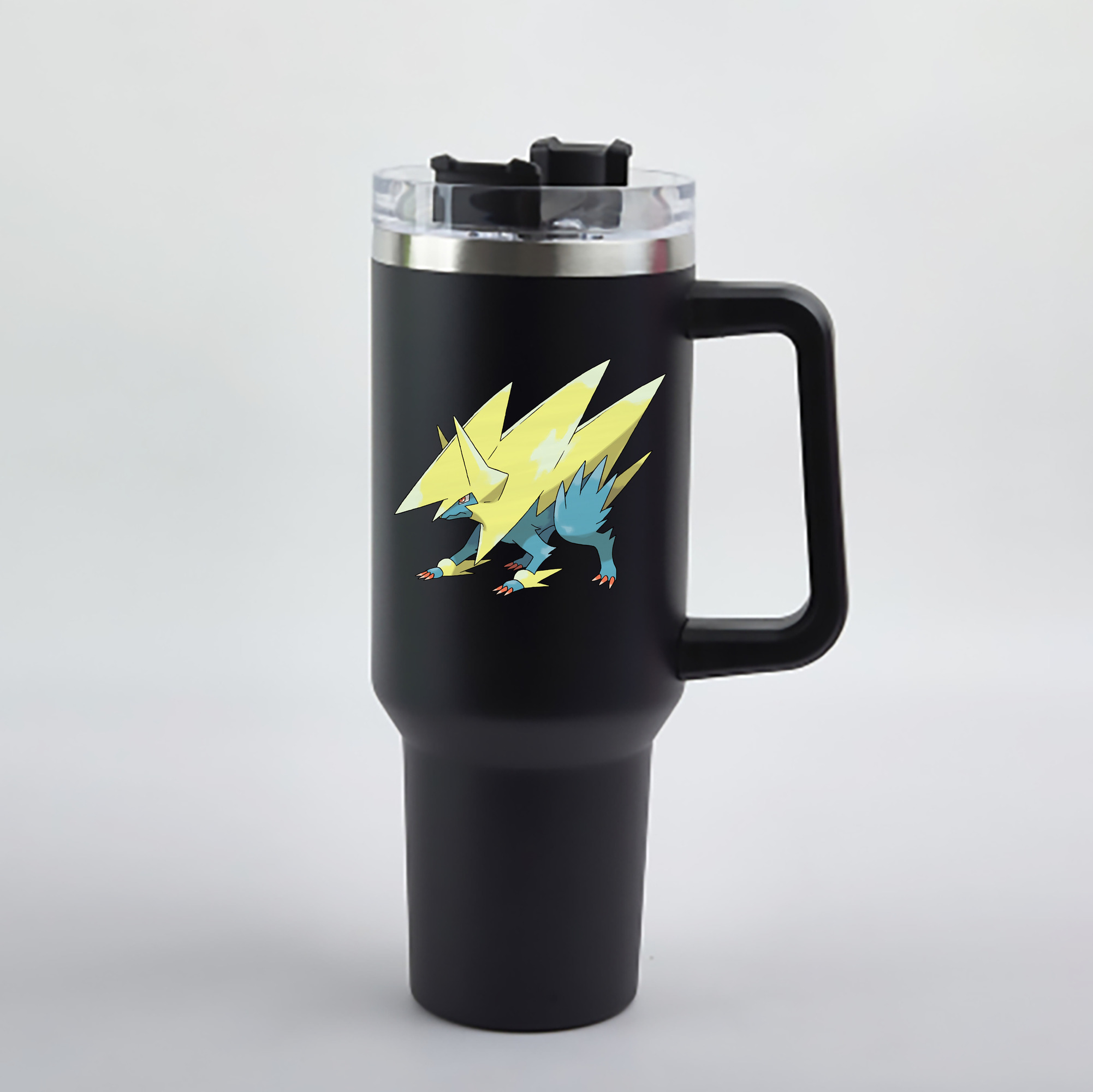 （画像用） ポケットモンスター Pokémon 1200mL車用タンブラー - クリスタルステッカー（プラスチックストロー付き）