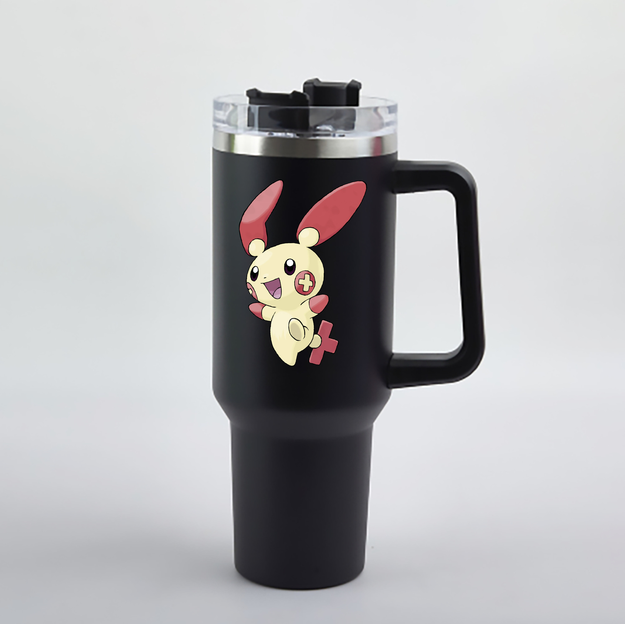 （画像用） ポケットモンスター Pokémon 1200mL車用タンブラー - クリスタルステッカー（プラスチックストロー付き）