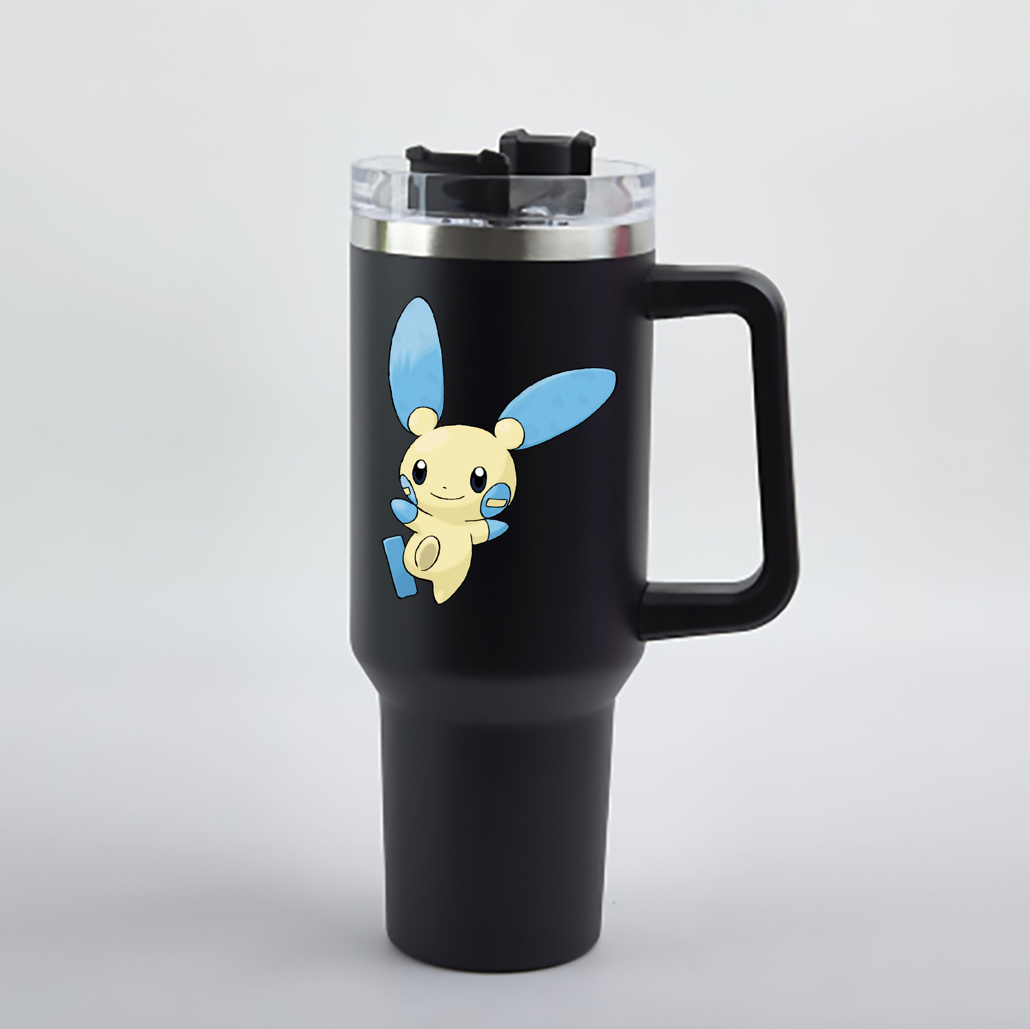 （画像用） ポケットモンスター Pokémon 1200mL車用タンブラー - クリスタルステッカー（プラスチックストロー付き）