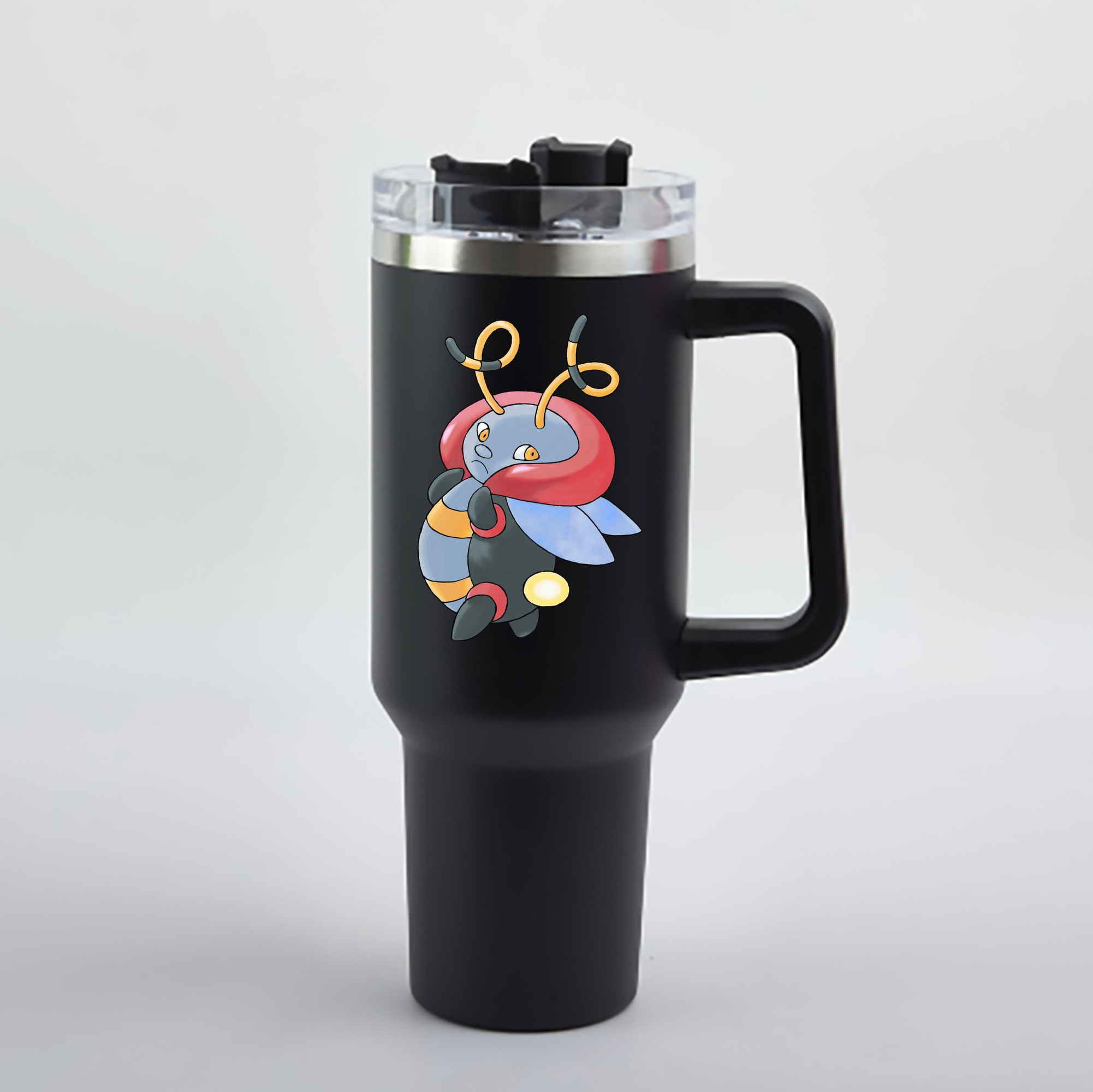 （画像用） ポケットモンスター Pokémon 1200mL車用タンブラー - クリスタルステッカー（プラスチックストロー付き）