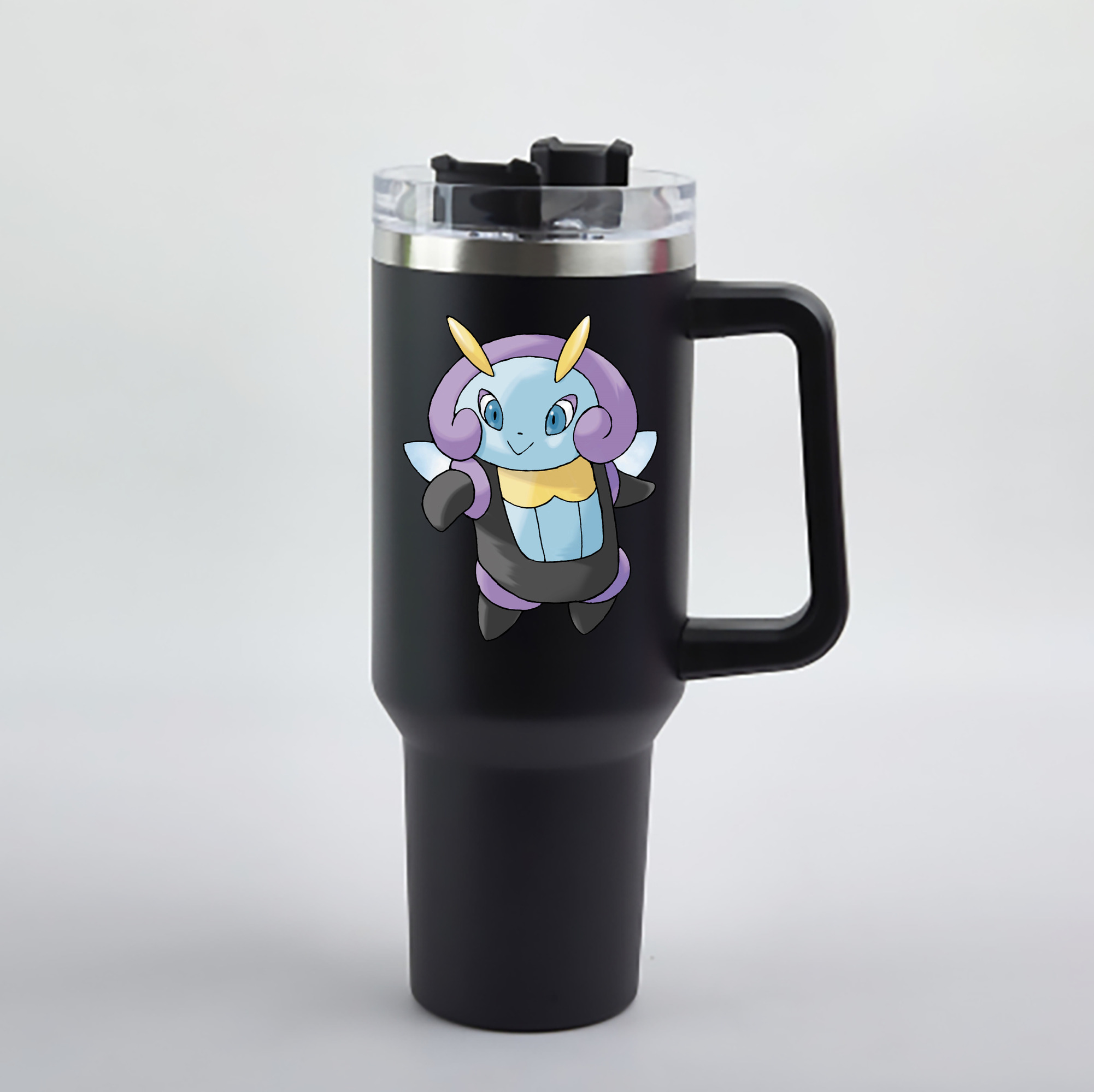 （画像用） ポケットモンスター Pokémon 1200mL車用タンブラー - クリスタルステッカー（プラスチックストロー付き）