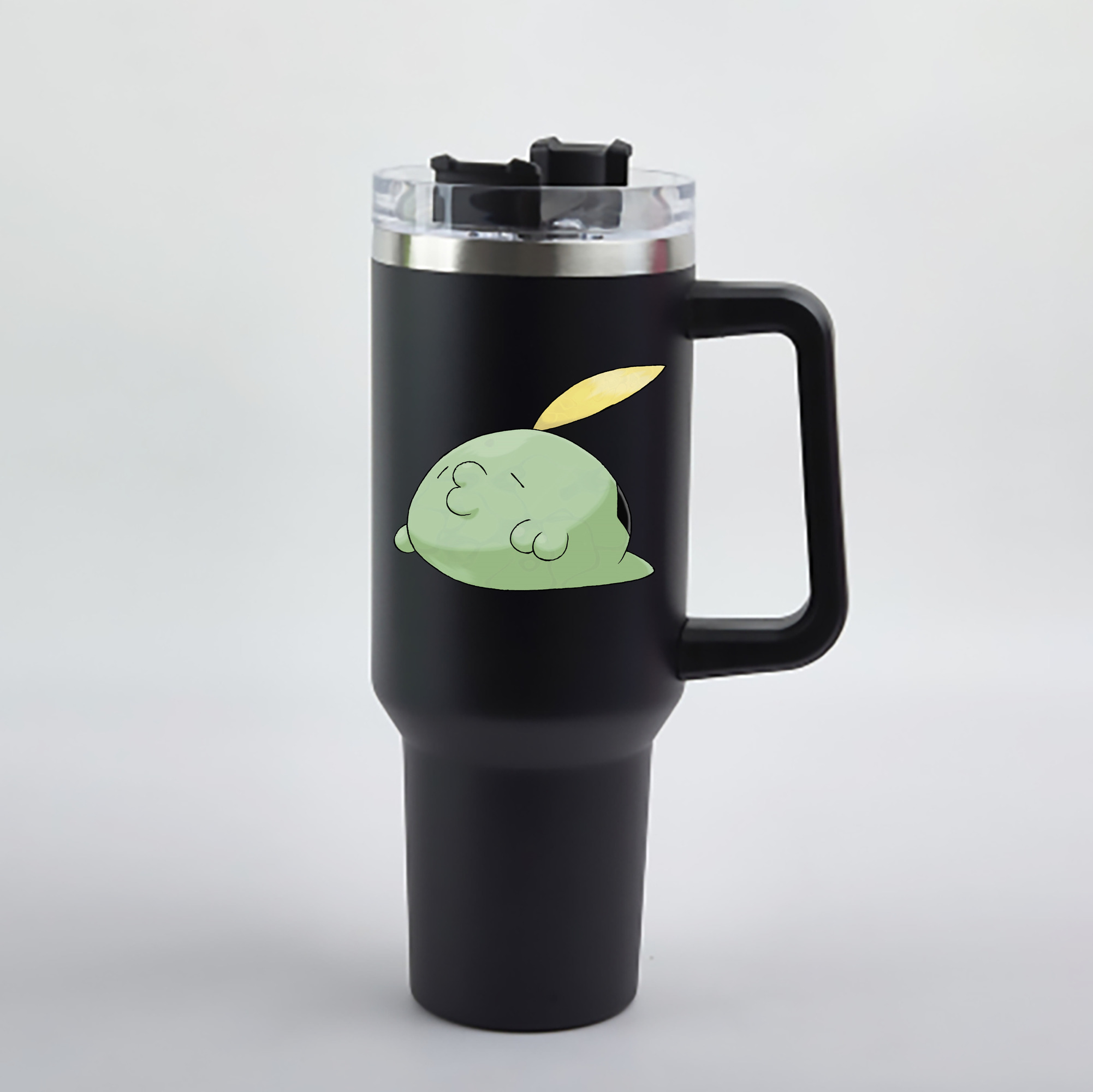 （画像用） ポケットモンスター Pokémon 1200mL車用タンブラー - クリスタルステッカー（プラスチックストロー付き）