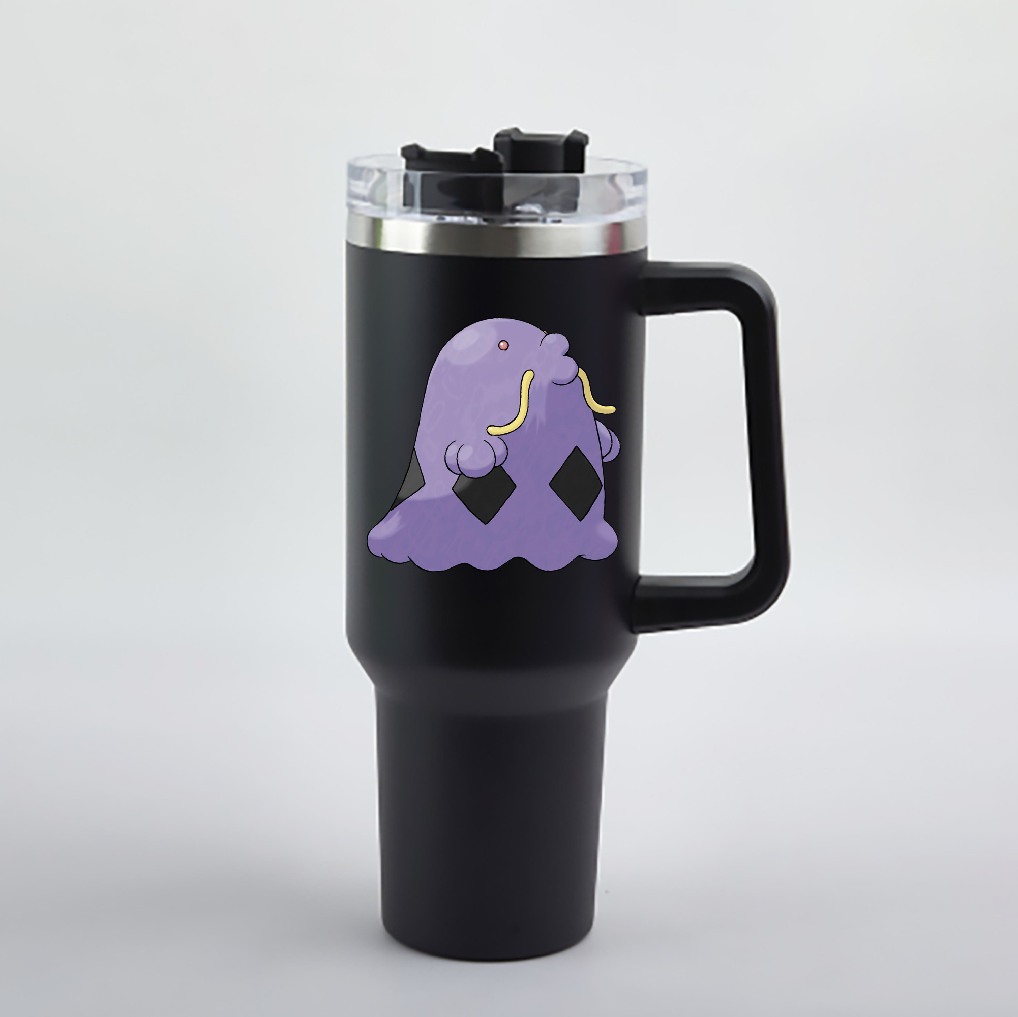 （画像用） ポケットモンスター Pokémon 1200mL車用タンブラー - クリスタルステッカー（プラスチックストロー付き）