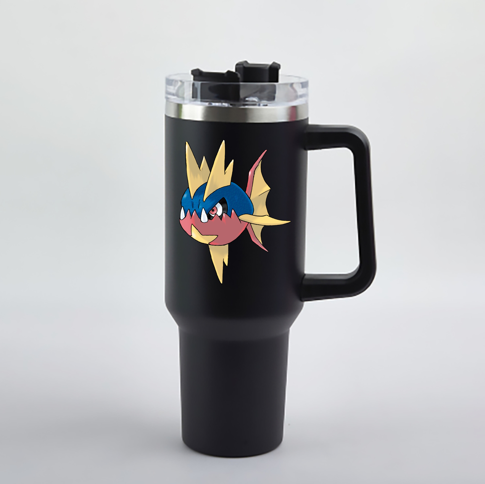（画像用） ポケットモンスター Pokémon 1200mL車用タンブラー - クリスタルステッカー（プラスチックストロー付き）