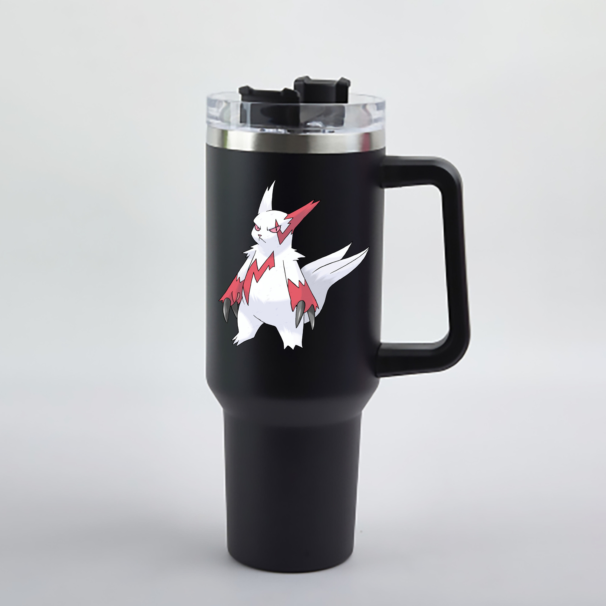 （画像用） ポケットモンスター Pokémon 1200mL車用タンブラー - クリスタルステッカー（プラスチックストロー付き）