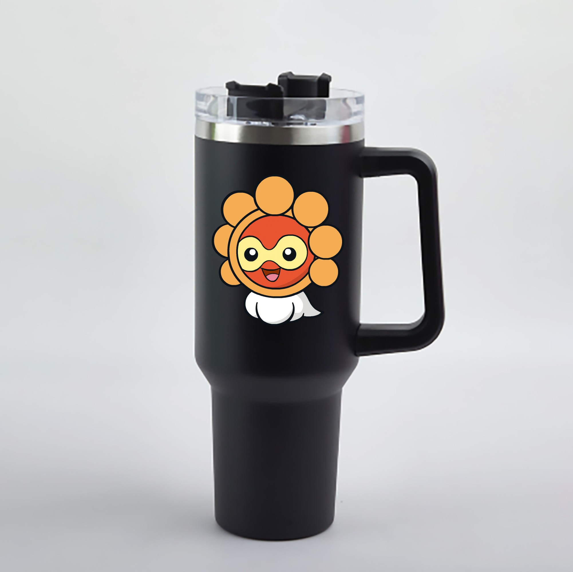（画像用） ポケットモンスター Pokémon 1200mL車用タンブラー - クリスタルステッカー（プラスチックストロー付き）